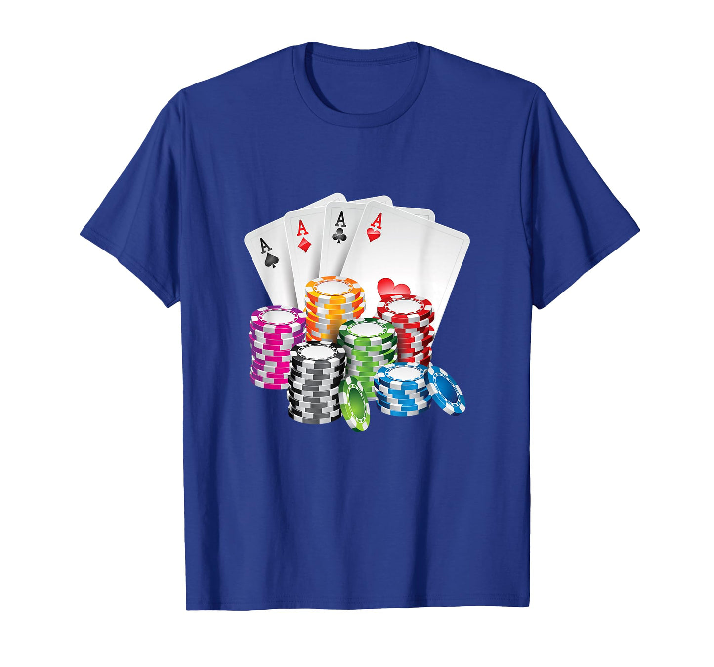 Poker Gambling Card Chips Casino Poker Holdem T-Shirt