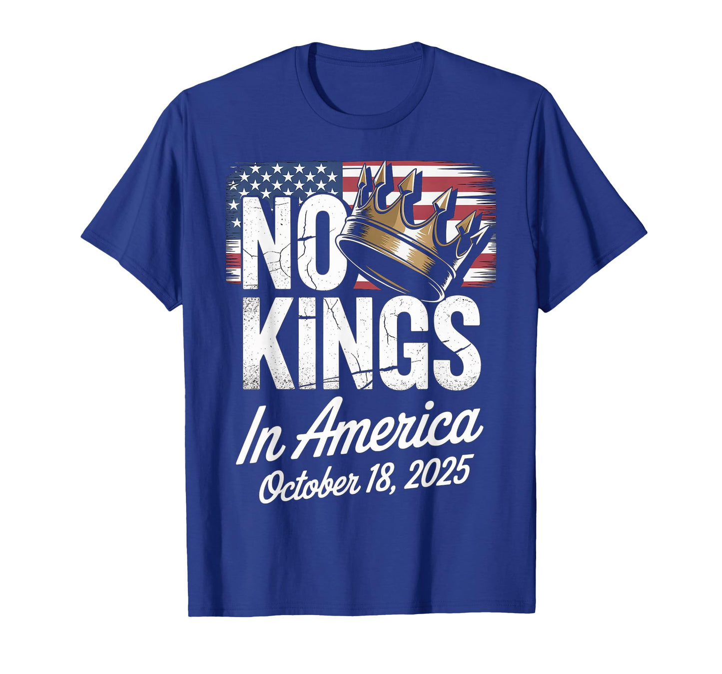No Kings Protest October 18 2025 American Flag Resist T-Shirt