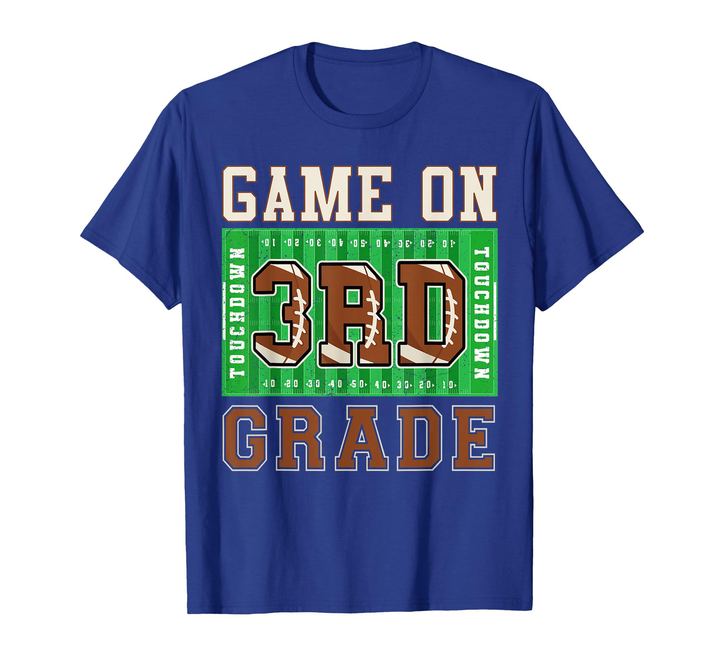 3rd Grade Boys Football Back to School Game On Third Grade T-Shirt