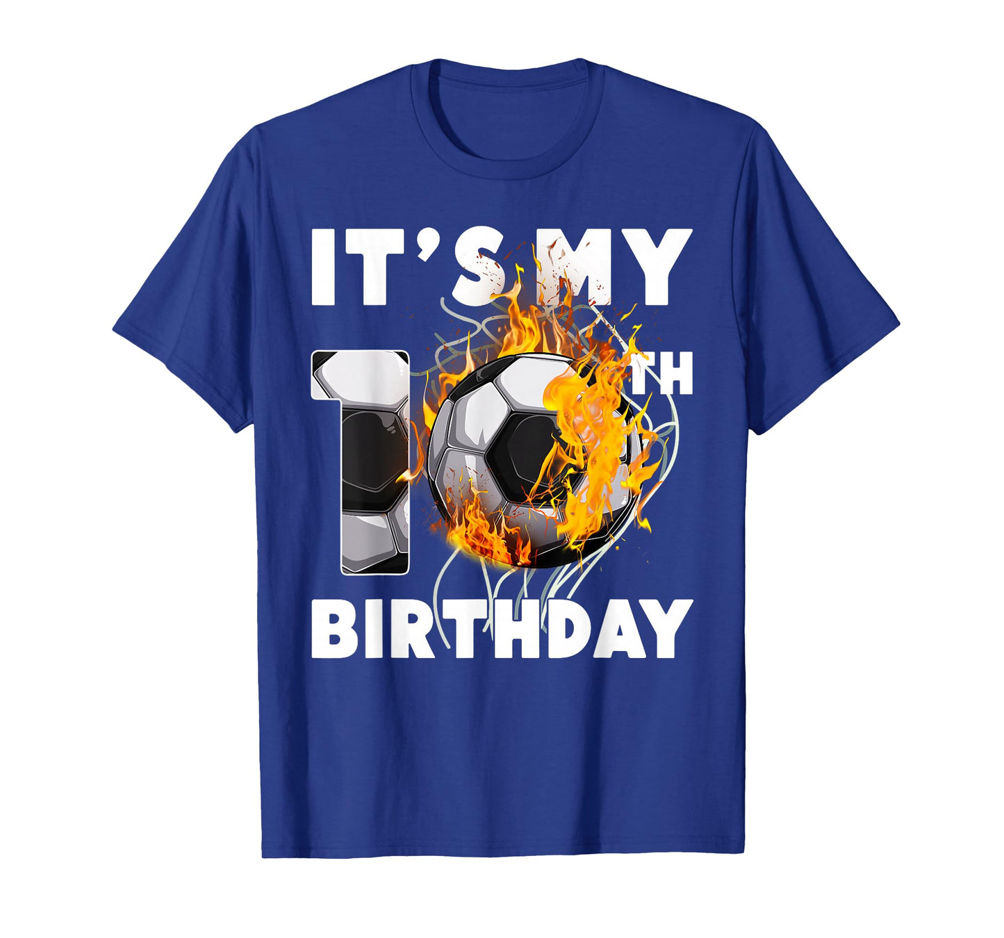Funny It's My 10th Birthday 10 Years Old Soccer Ball Boys T-Shirt