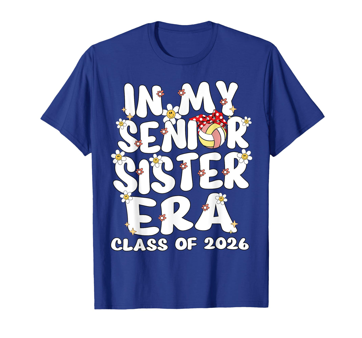 In My Senior Sister Era Groovy Volleyball Senior Sister 2026 T-Shirt