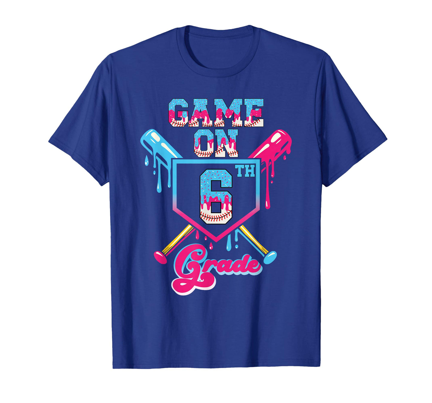 Back to School Game On Sixth Grade Baseball First Day Boys T-Shirt
