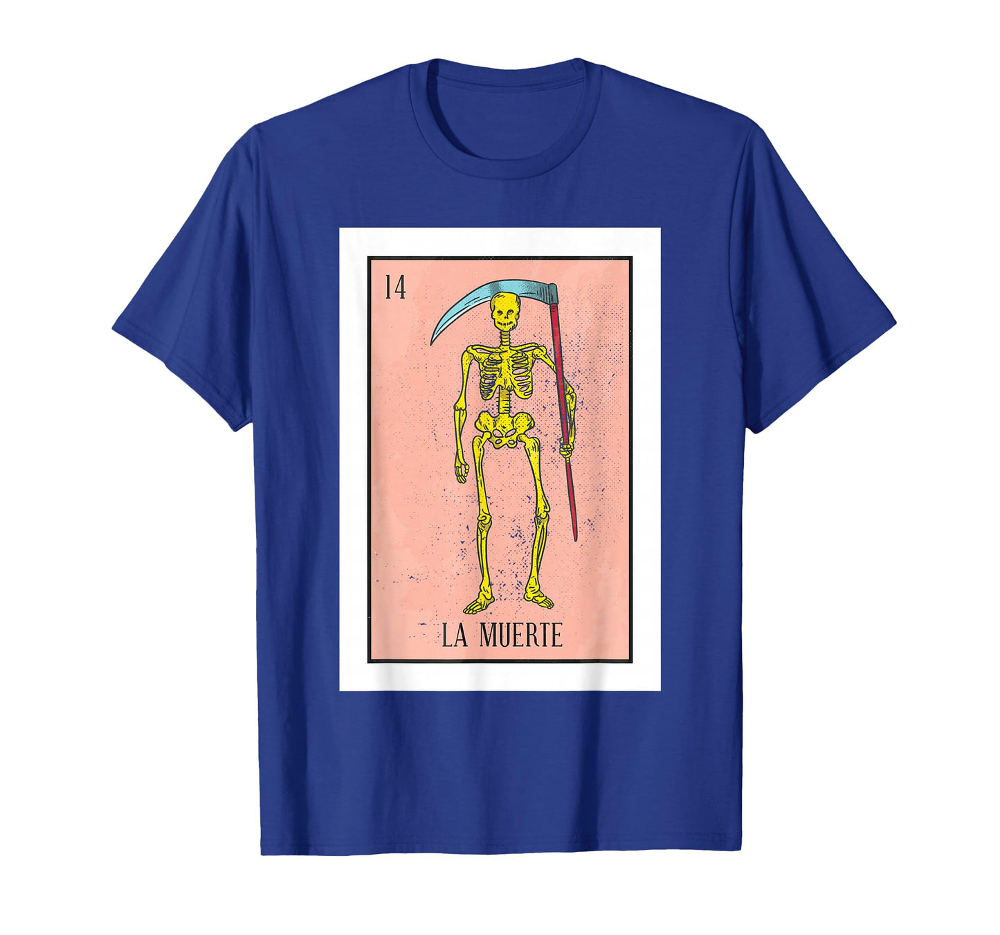 Retro La Muerte Lottery Card The Death Card Mexican Lottery T-Shirt