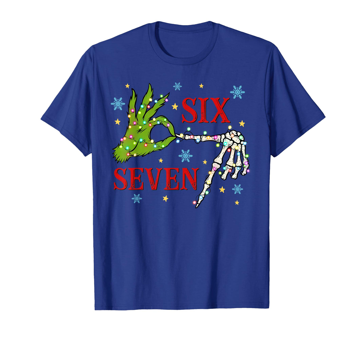 Six Seven 6 7 Gen Z Alpha Meme Slang Merry Christmas Holiday T-Shirt