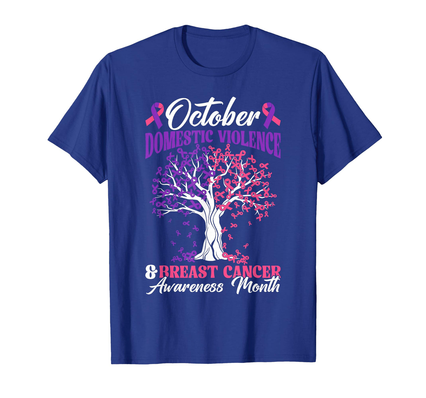 Domestic Violence and Breast Cancer Awareness Men Women Kids T-Shirt