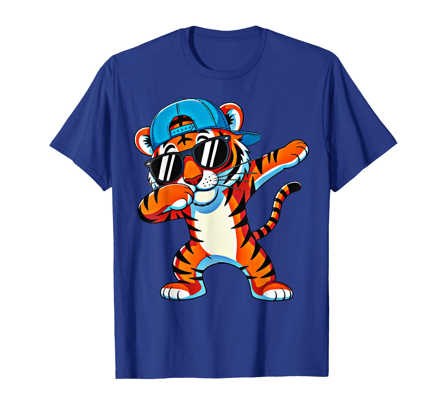 Cute Dabbing Tiger Men Toddler Boys Animal Print Kids T-Shirt