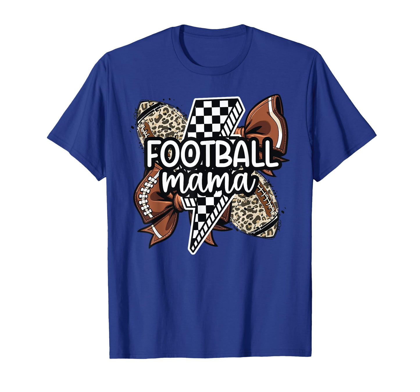 Football Mama Lightning Bolt Touchdown Season Game Day T-Shirt
