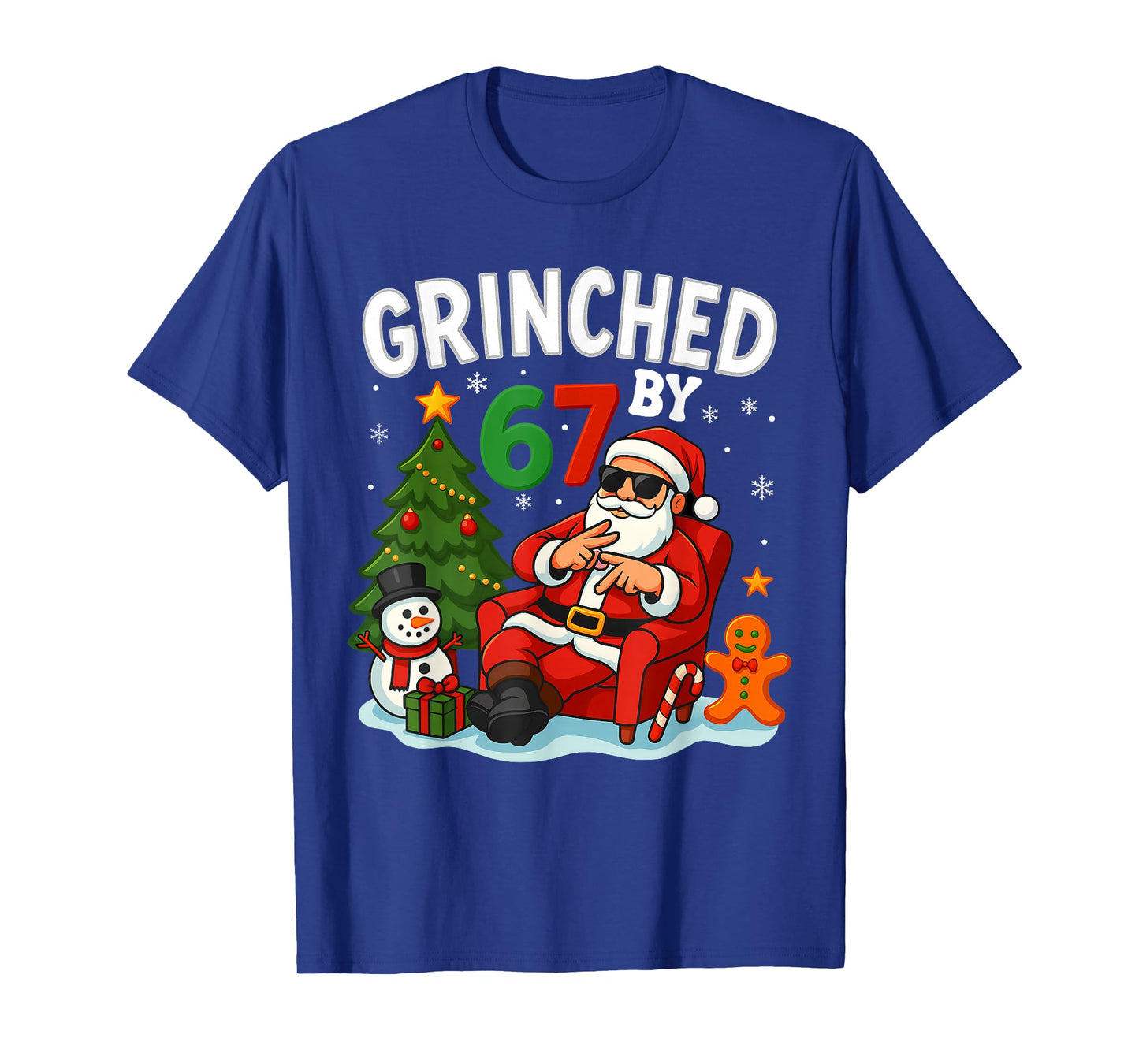 67 Six Seven Meme Christmas Grinched by 6-7 Gen Alpha Slang T-Shirt