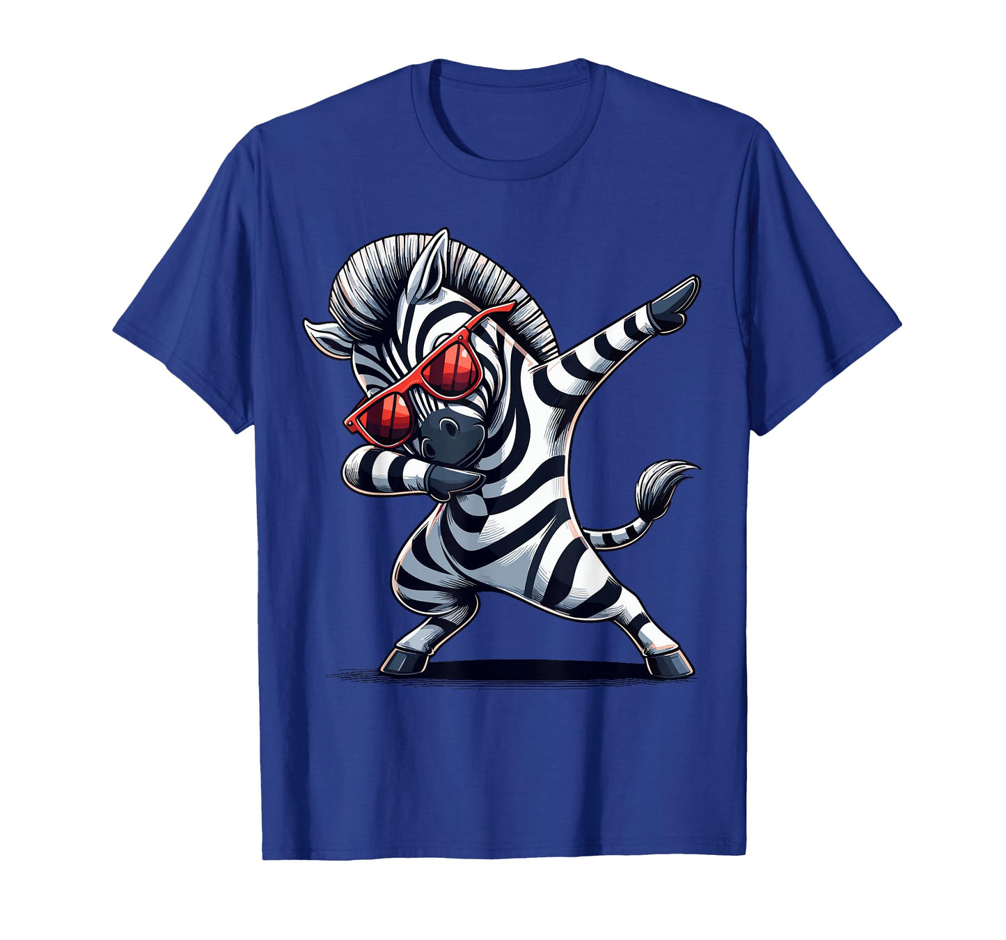 Dabbing Zebra with Sunglasses Animal Funny Zebra T-Shirt