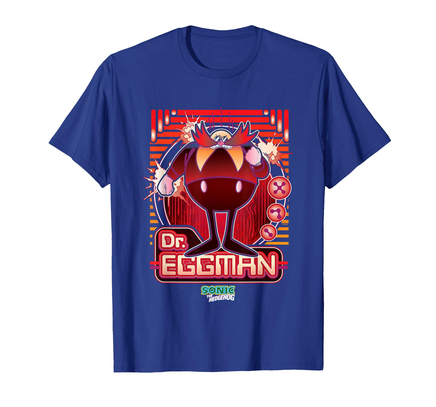 Sonic The Hedgehog Dr. Eggman Furious Portrait Retro T-Shirt
