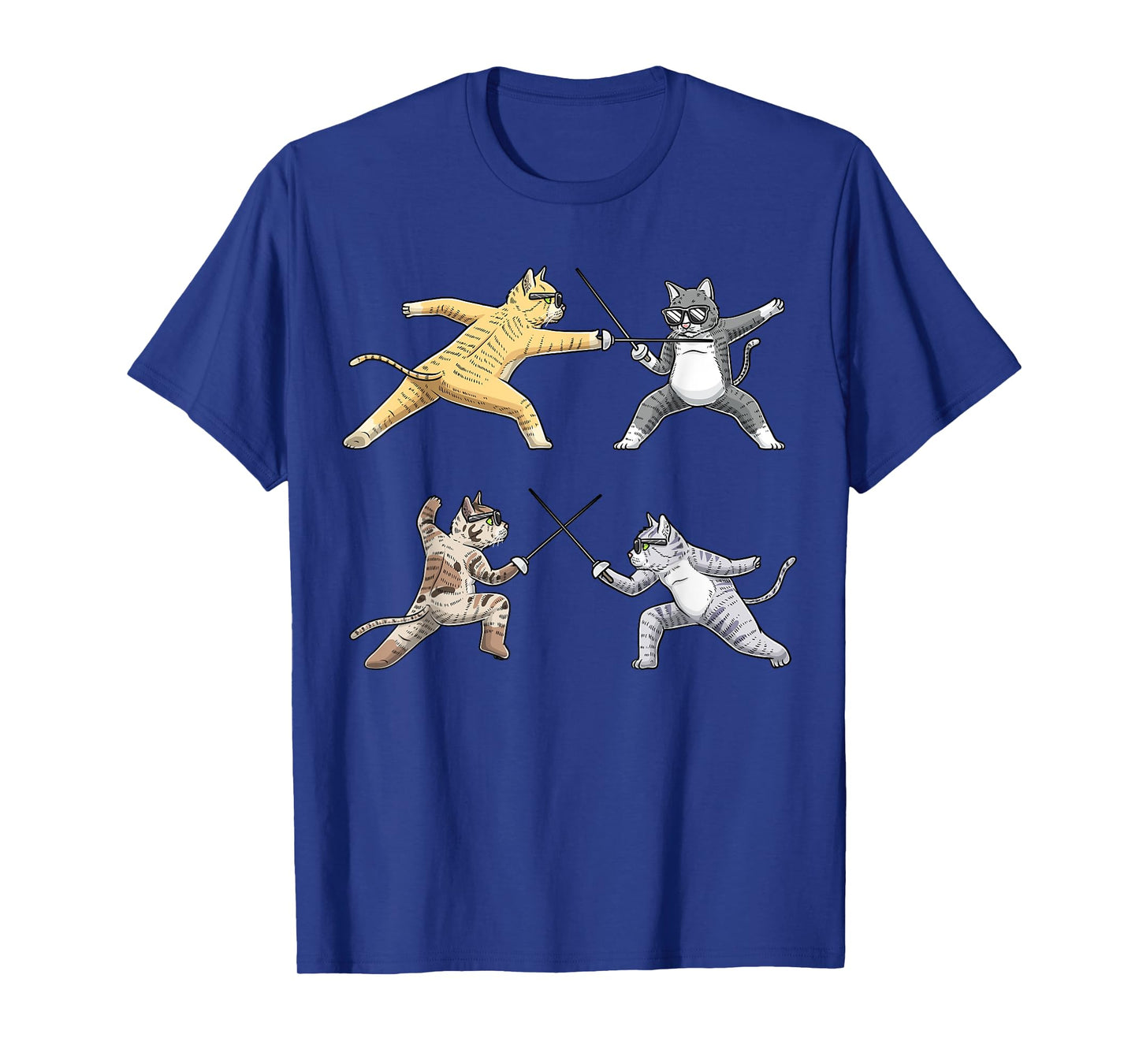 Fencer Cat With Epee Fencing T-Shirt