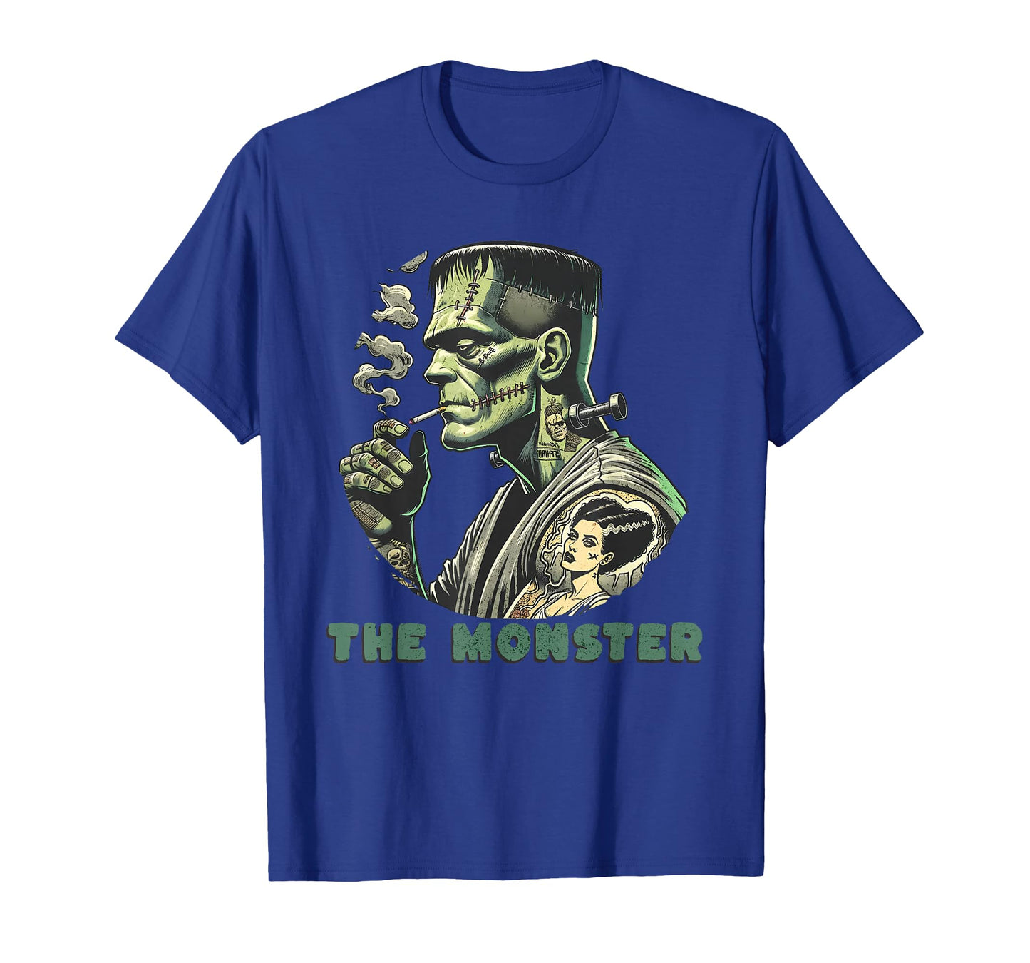 Funny The Bride The Monster Frankenstein Spooky Halloween T-Shirt