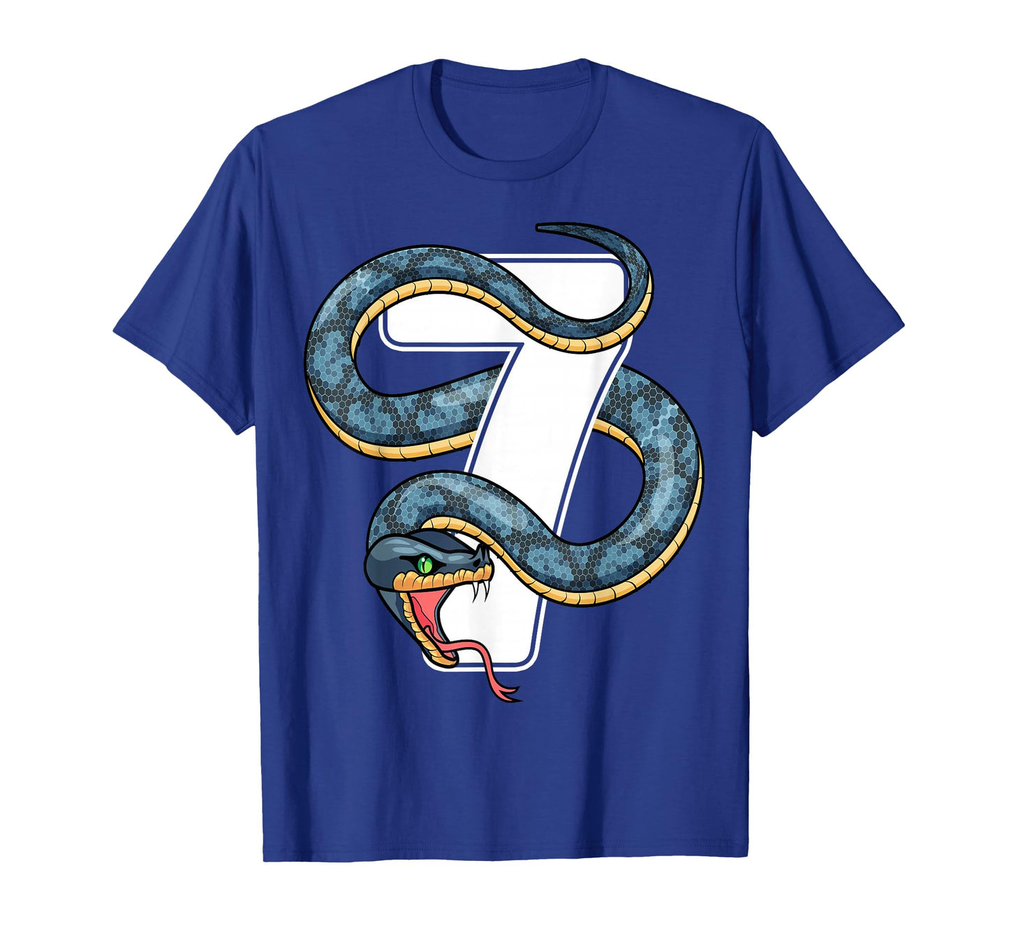 7th Birthday Snake Lover Seven 7 Year Old Birthday Boy Girl T-Shirt