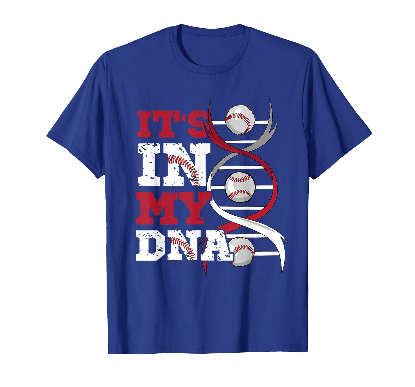 ITS IN MY DNA Baseball Sport Player Saying Baseball Fan T-Shirt