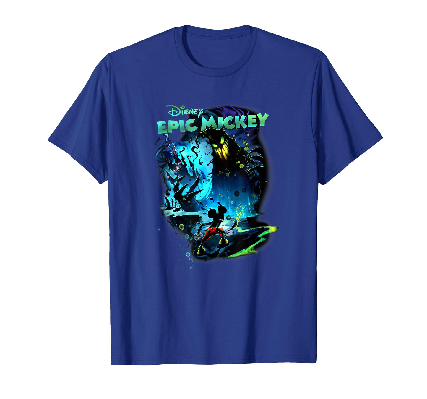 Disney Epic Mickey Shadow Blot Battle Poster T-Shirt
