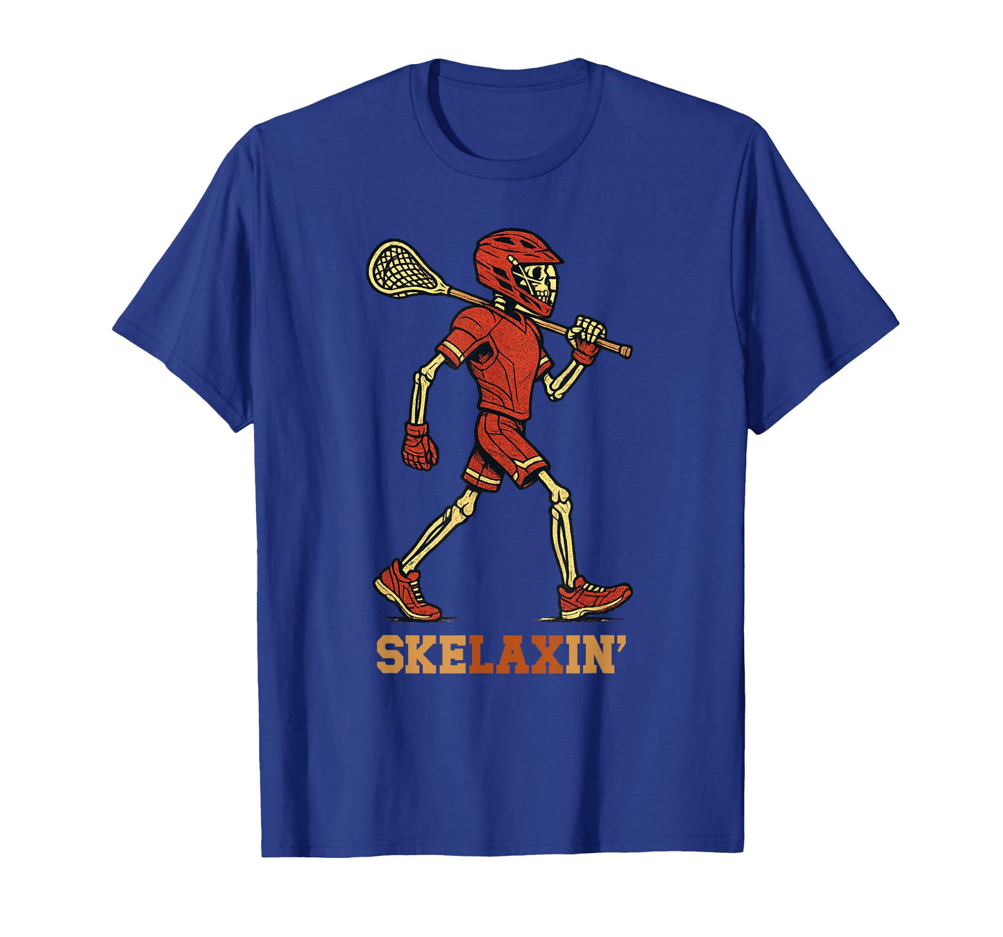 Skelexin' Lacrosse Stick Vintage Skeleton Halloween Lacrosse T-Shirt