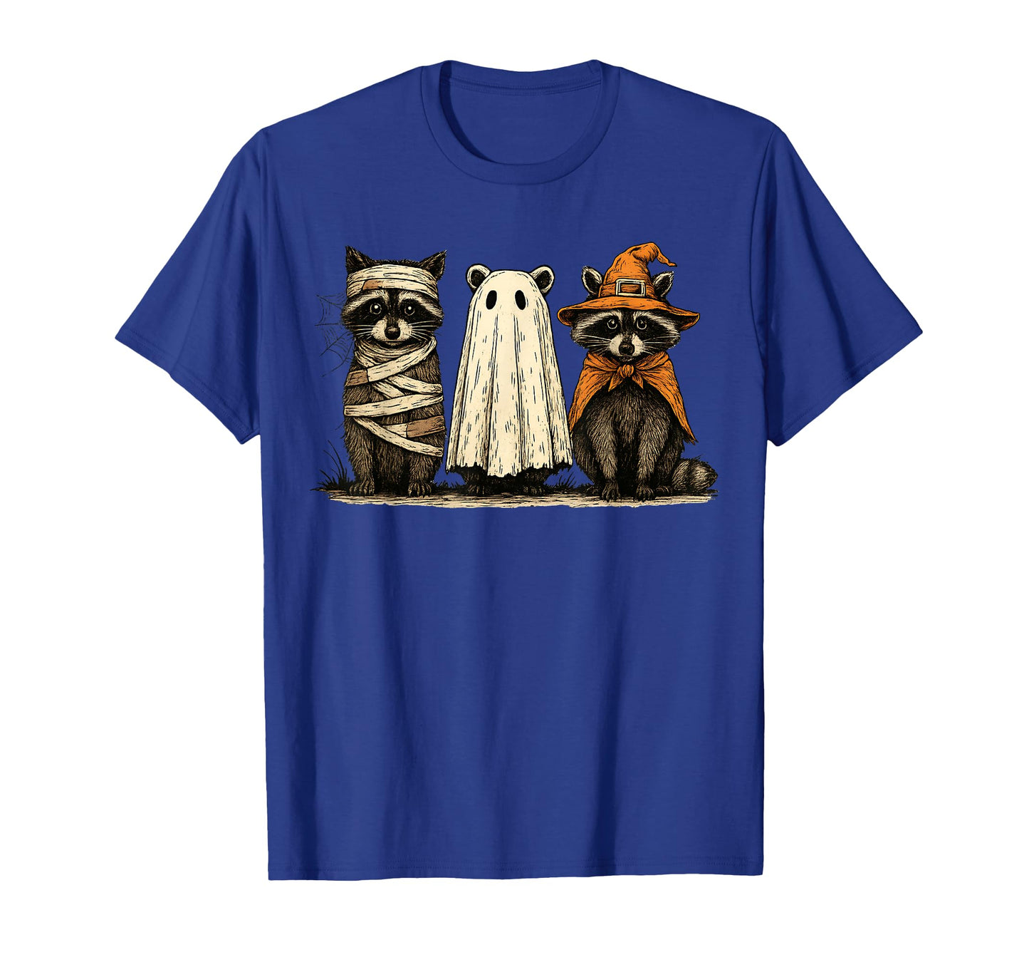 Cute Halloween Raccoon Ghost Witch Costume T-Shirt