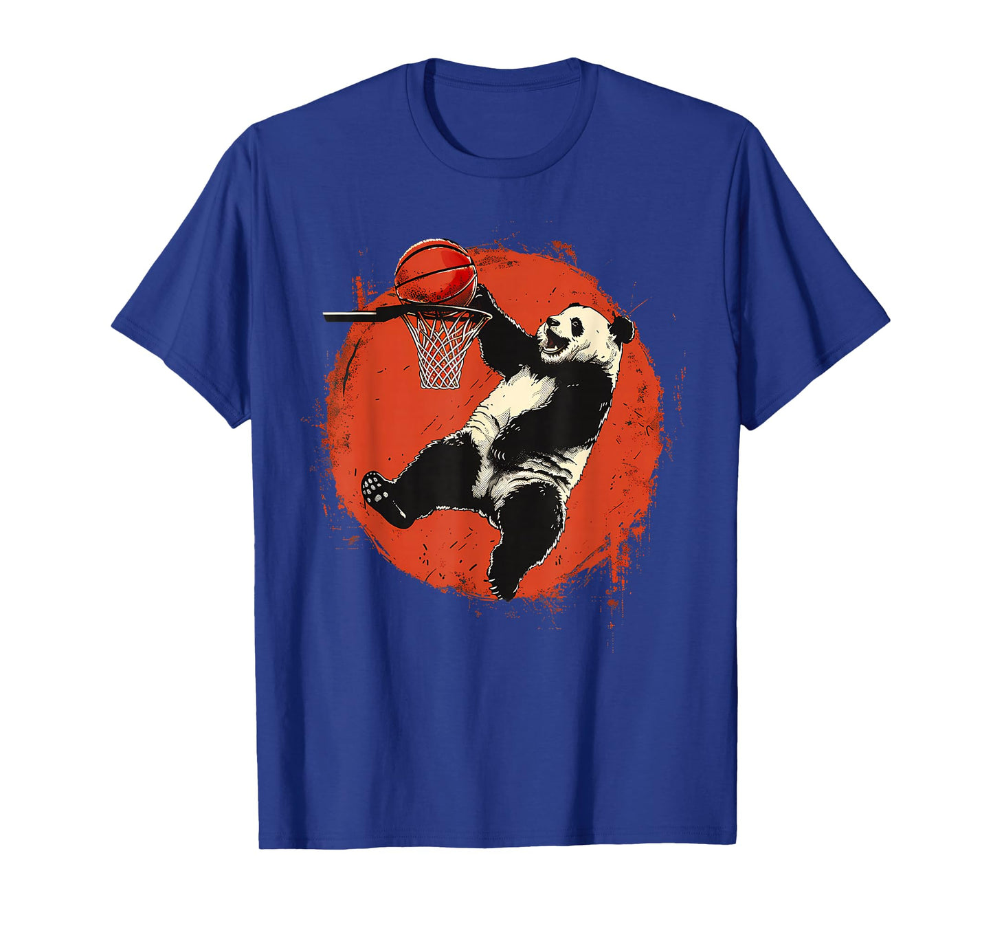 Basketball Panda Bear Slam Dunk Artwork Basketball Player T-Shirt