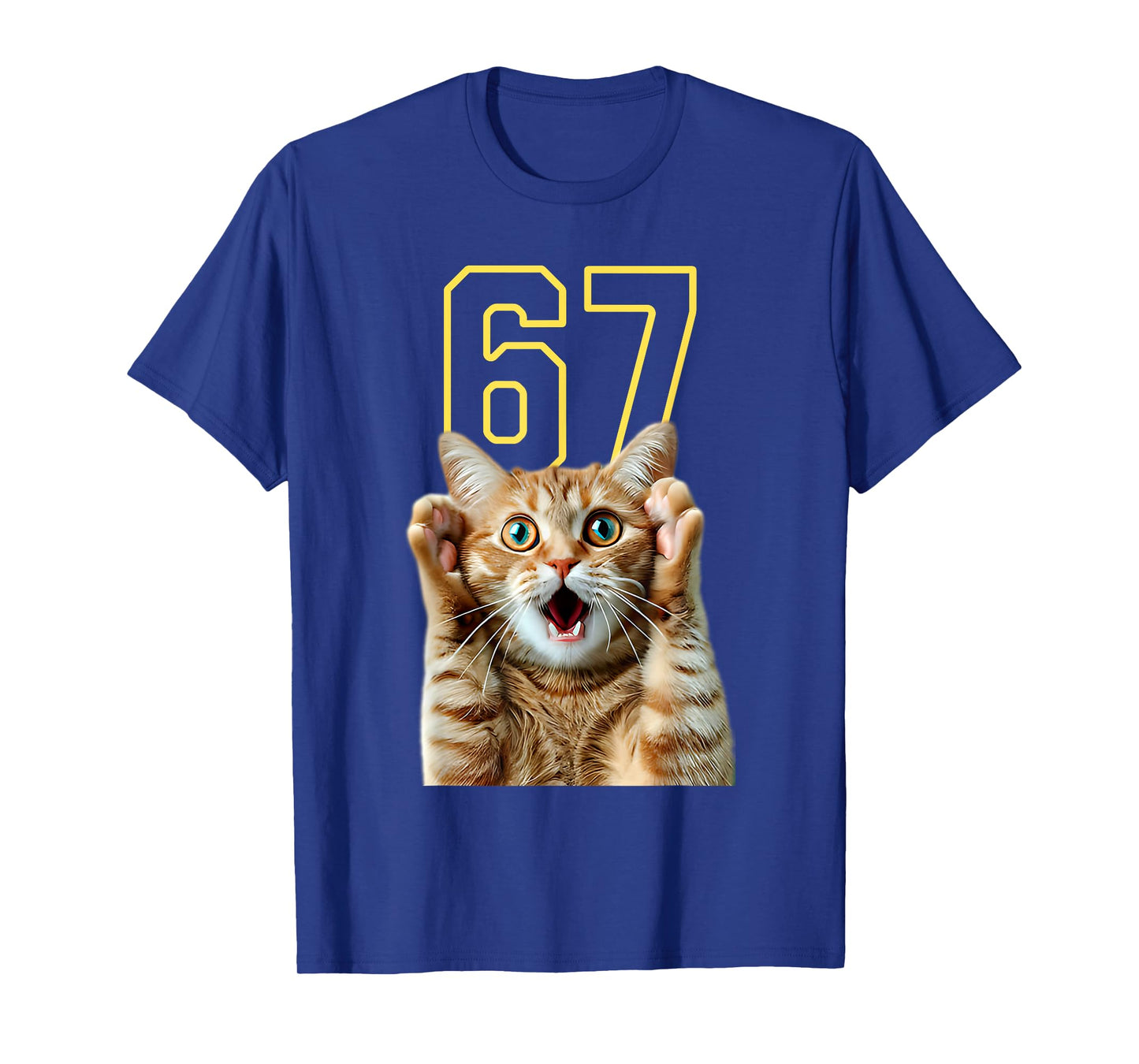 67 Cat Six Seven Funny Meme 6 7 T-Shirt