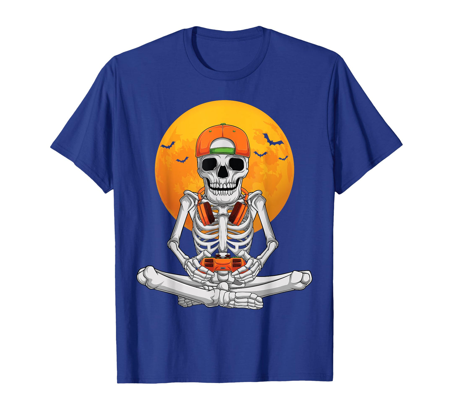 Halloween skeleton gamer video gaming boys men kids teens T-Shirt