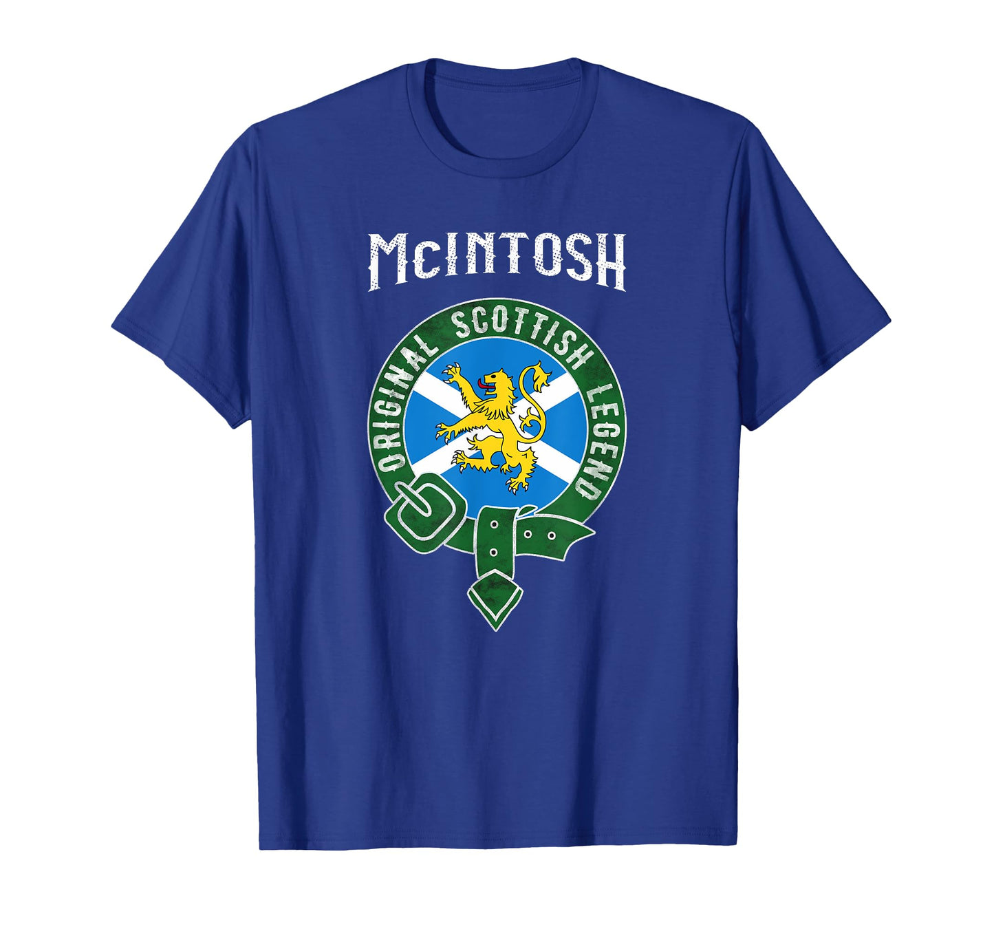 McIntosh Clan Scottish Legend Scotland Flag Belt T-Shirt