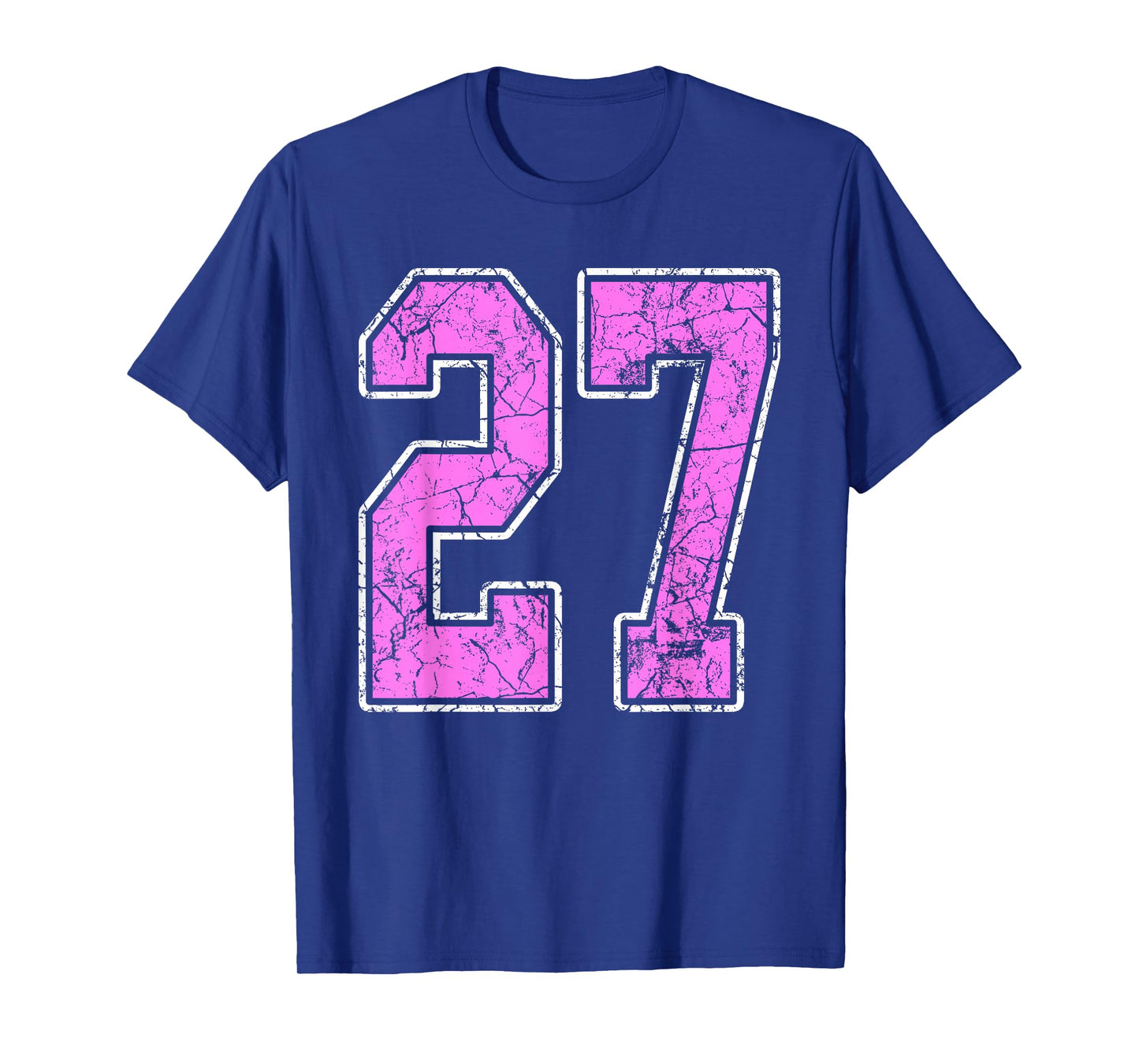 Grunge Pink and Pink Number 27 Jersey Player Uniform #27 T-Shirt