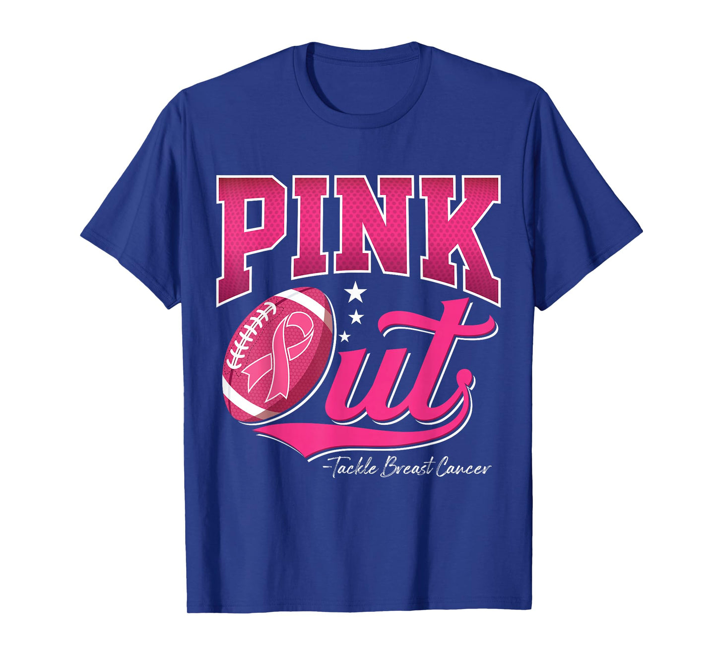 Pink Out Football Breast Cancer Awareness Men Women Kids T-Shirt