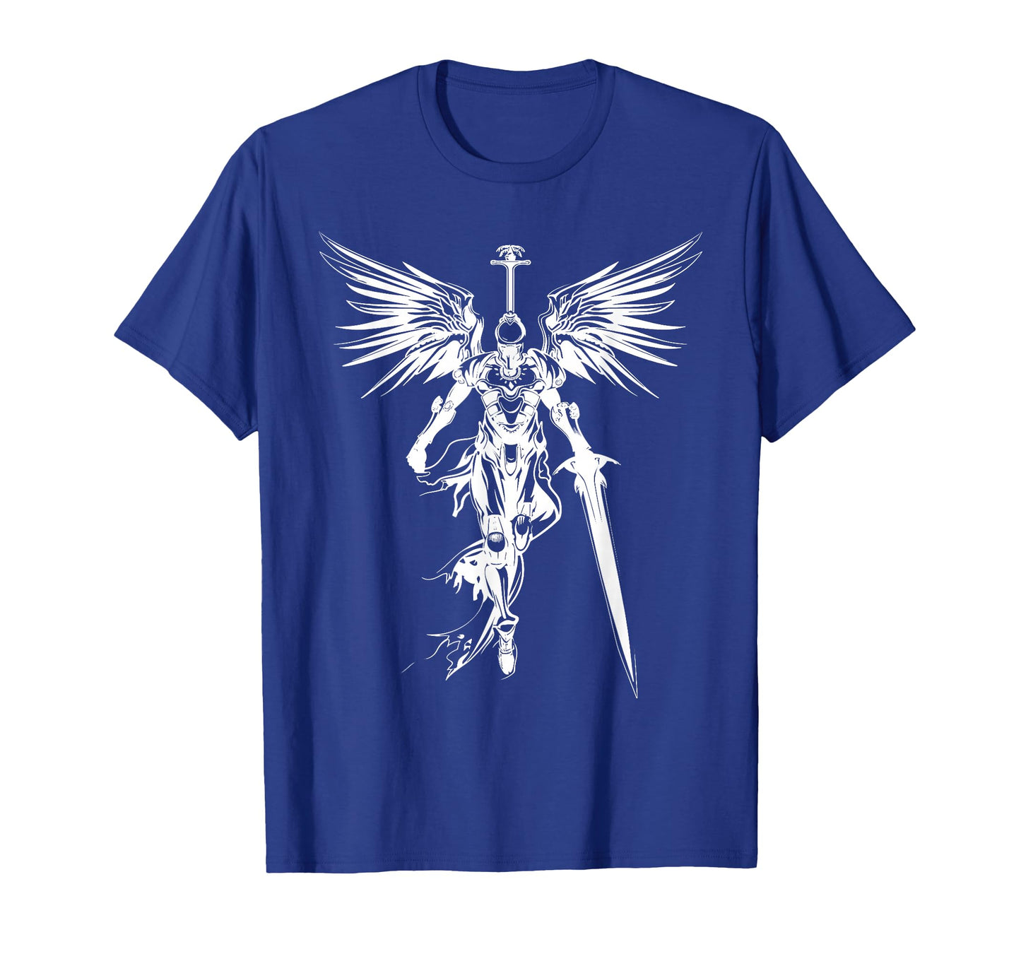 Angel Warrior Sword Wings Divine Battle Armor Paladin Art T-Shirt