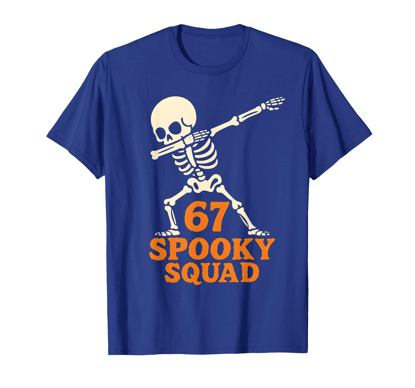 67 Halloween Meme 6 7 Numbers Six Seven Funny Kids Skeleton T-Shirt