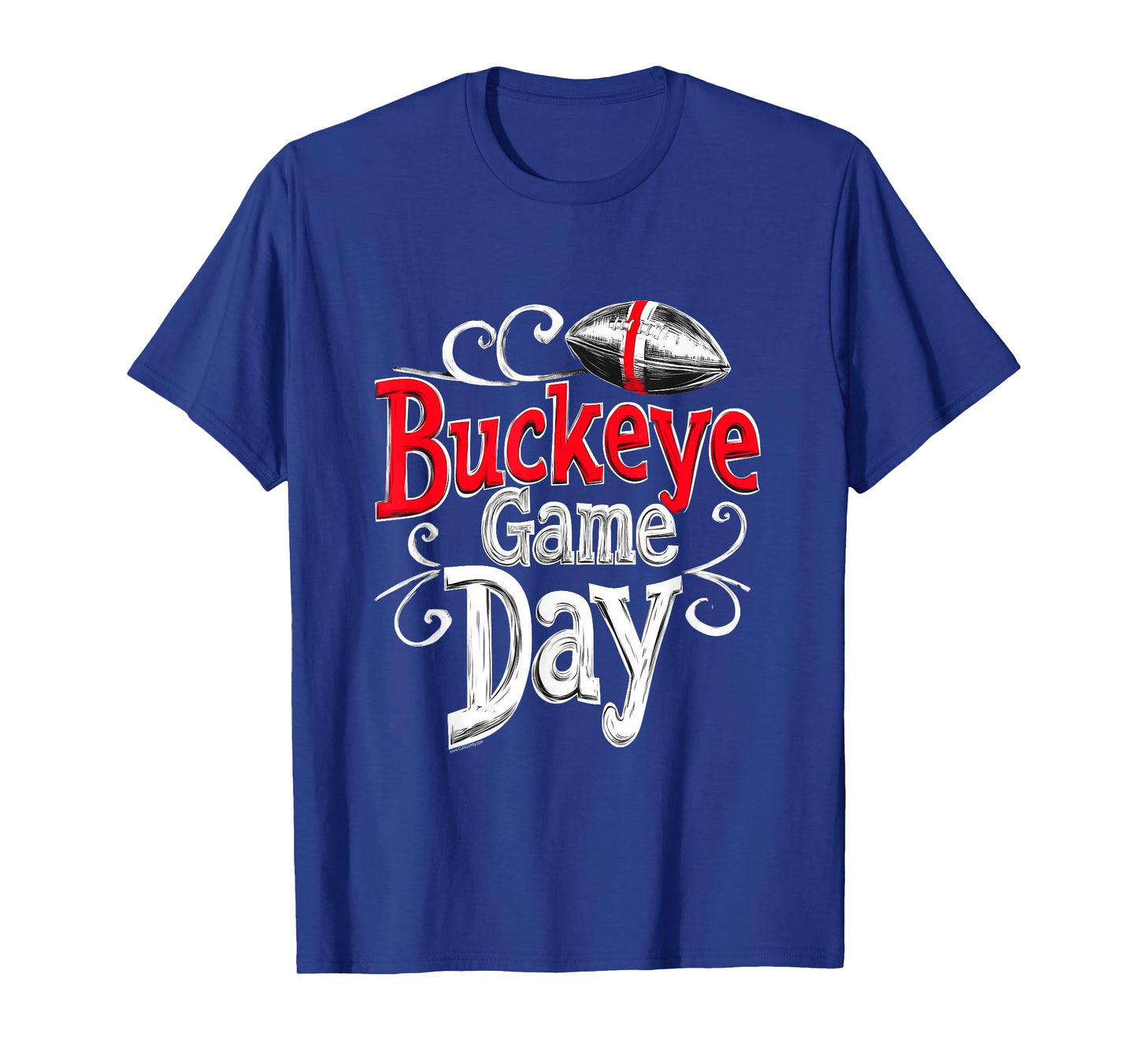 Buckeye Game Day Ohio Home State Vintage Swirl T-Shirt