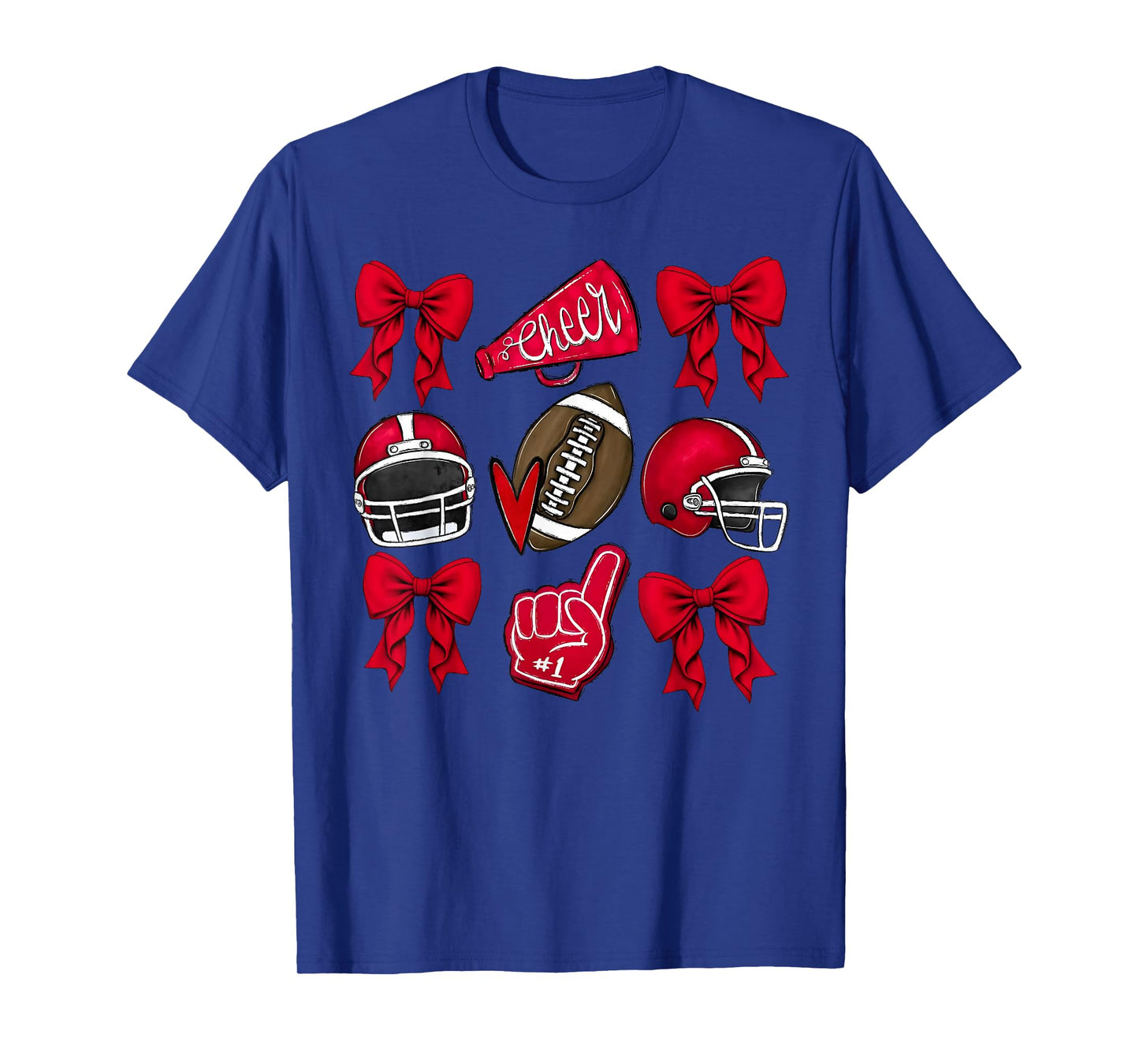 Cheer Coquette Bow American Football Game Day Thanksgiving T-Shirt