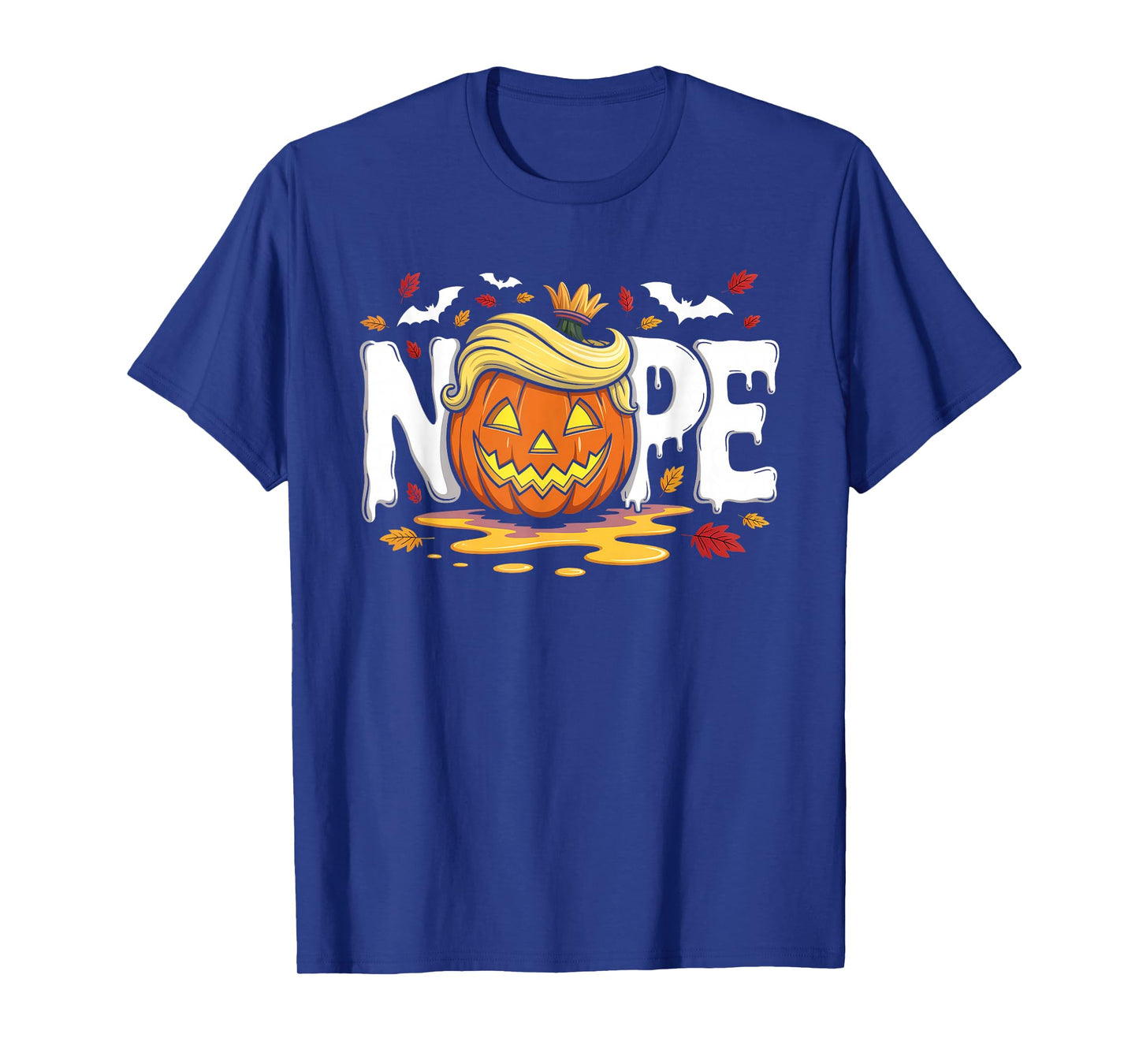 Funny No Kings Halloween 2025 Distressed USA Flag T-Shirt
