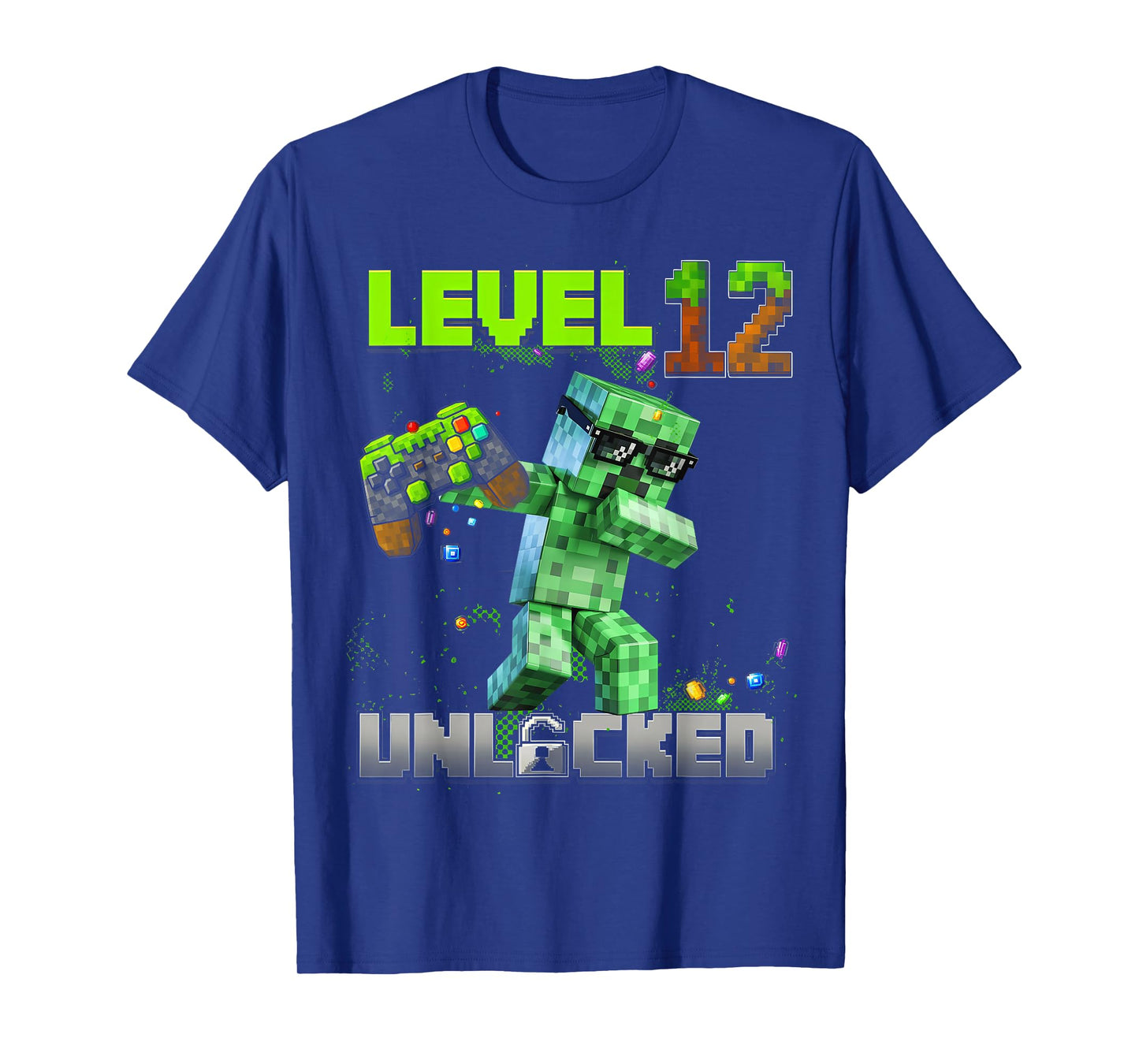 Level 12 Unlocked - Birthday Boy Pixel Gamer 12nd Birthday T-Shirt