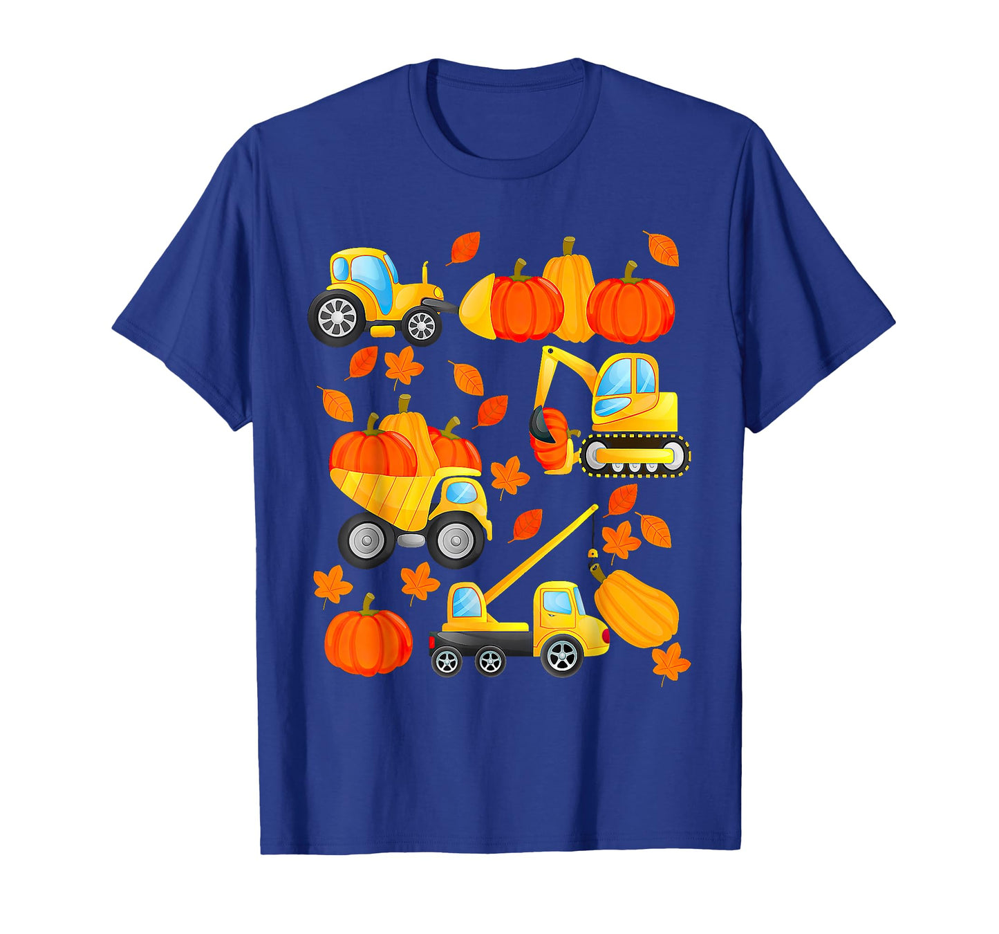 Excavator Construction Vehicles Pumpkin Halloween T-Shirt