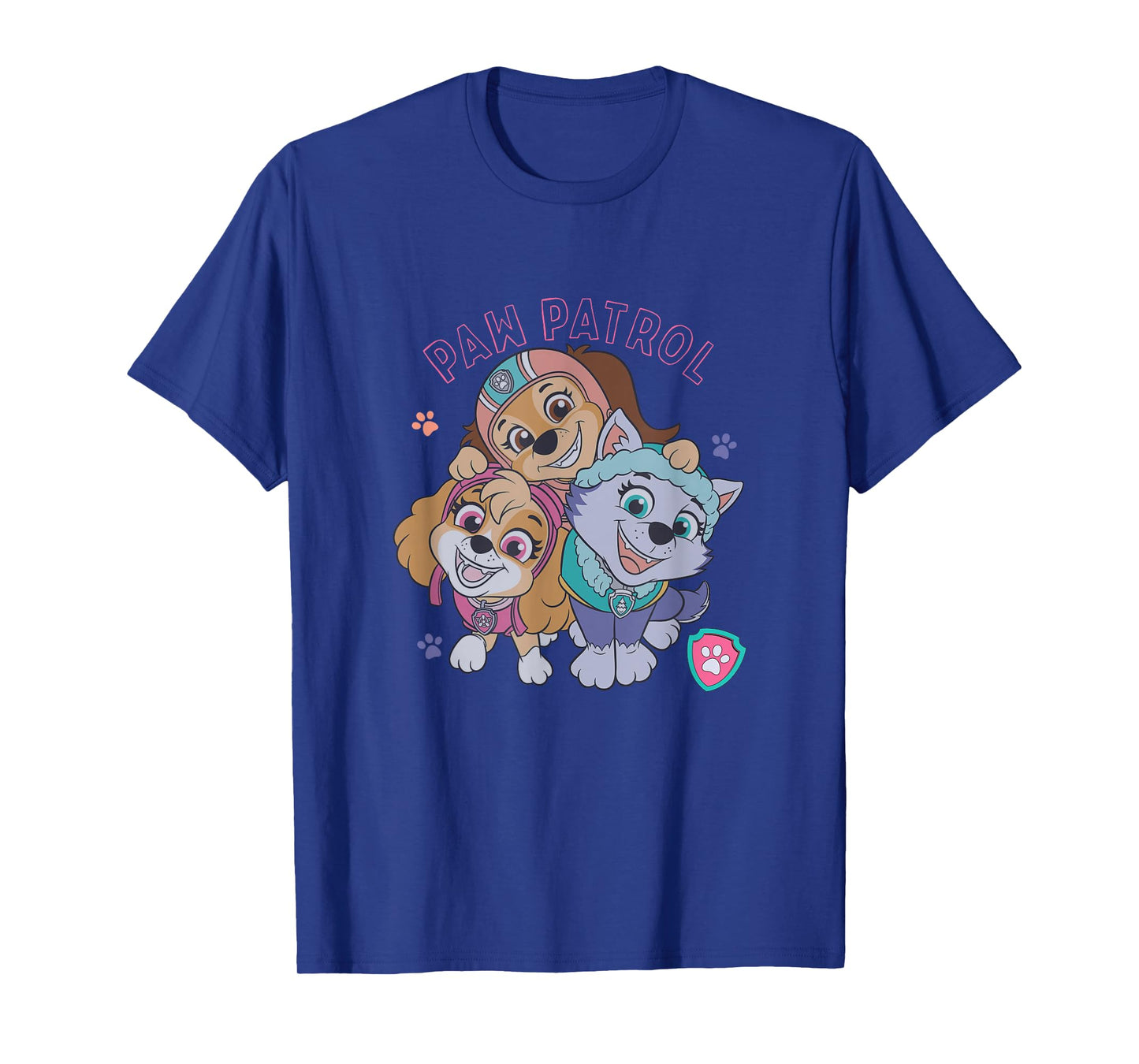 Paw Patrol Everest Skye Liberty Trio Heart Paw Print T-Shirt
