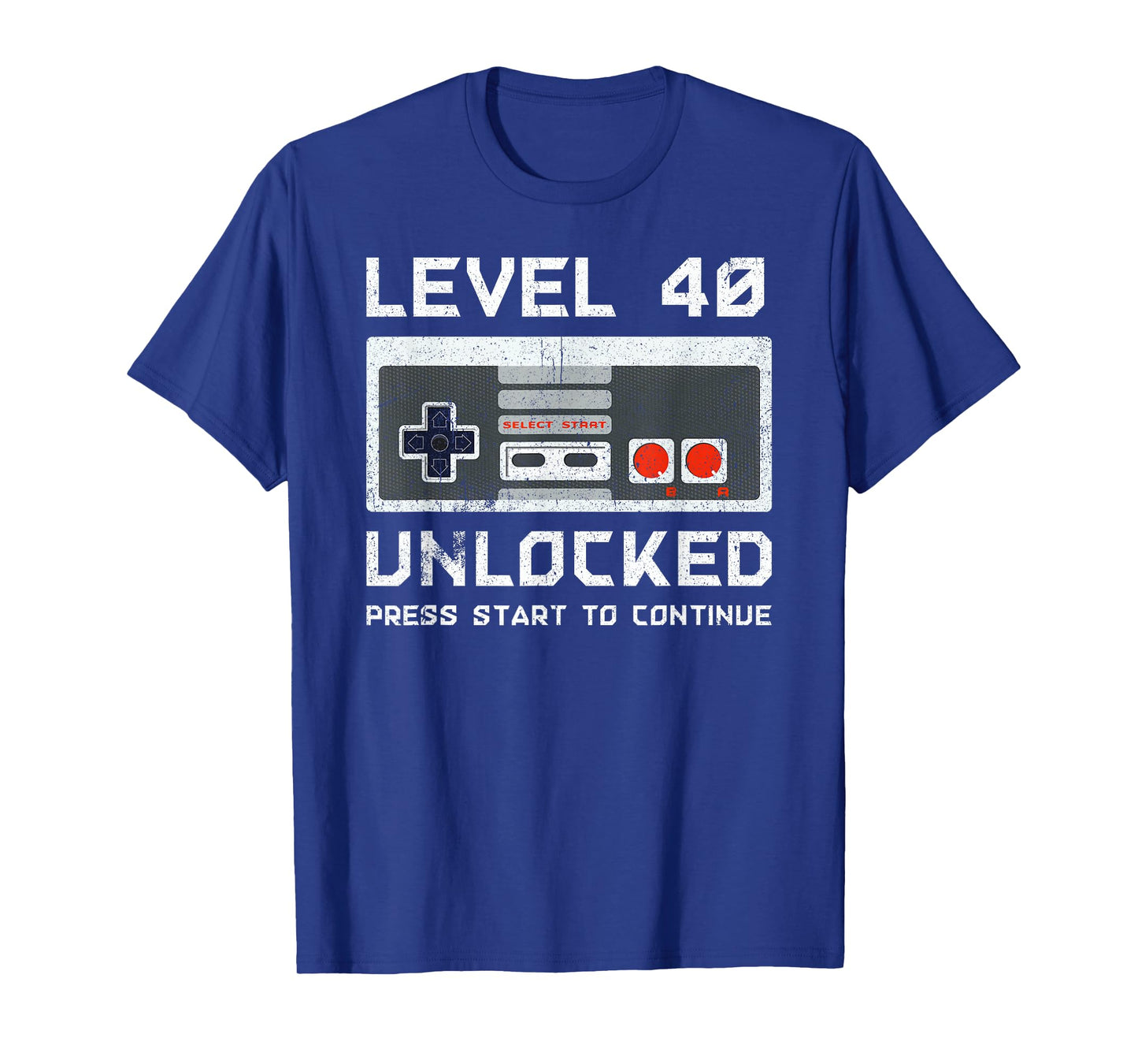 40 Year Old Forty Birthday Gift Level 40 Unlocked Gamer T-Shirt
