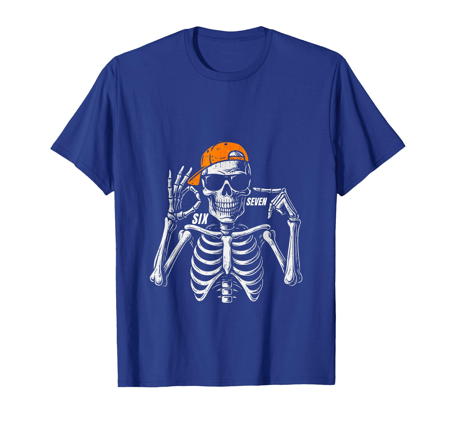 67 Meme Trendy Skeleton Halloween Funny Six Seven Gen Alpha T-Shirt