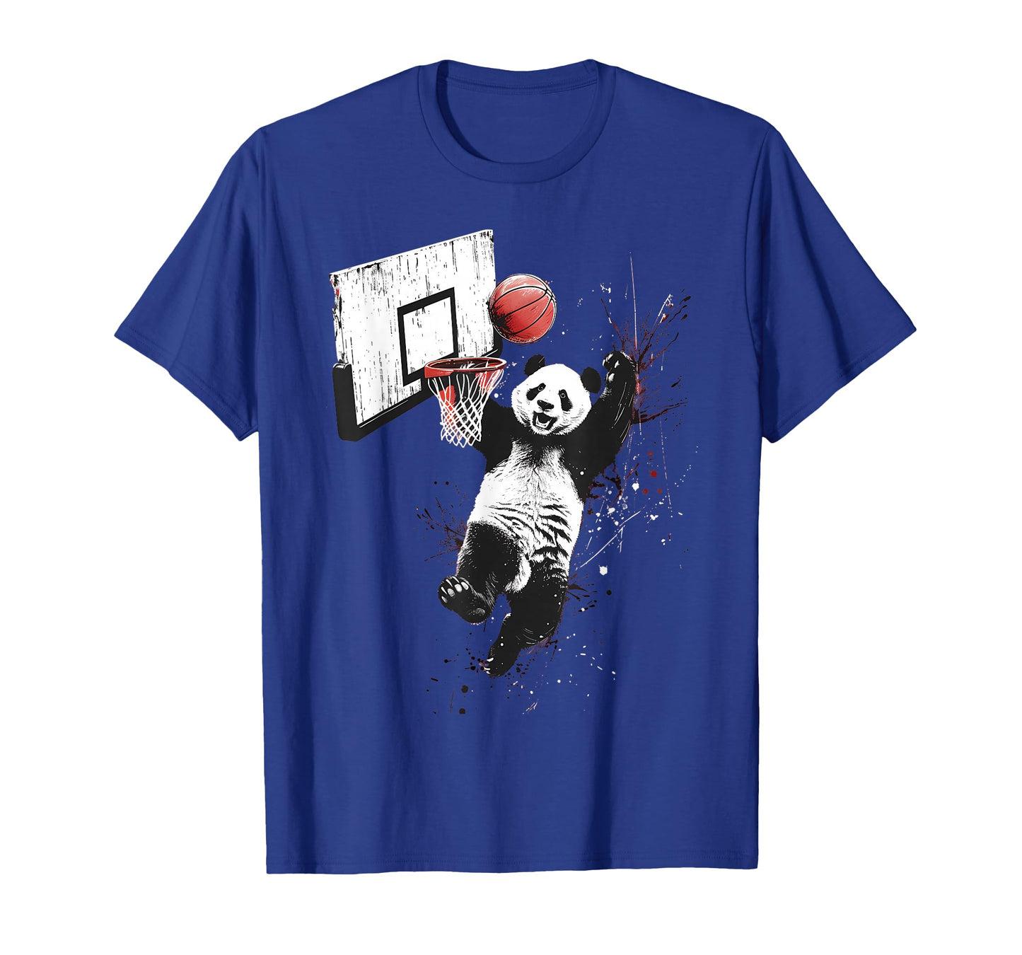 Basketball Panda Bear Slam Dunk Artwork Basketball Player T-Shirt