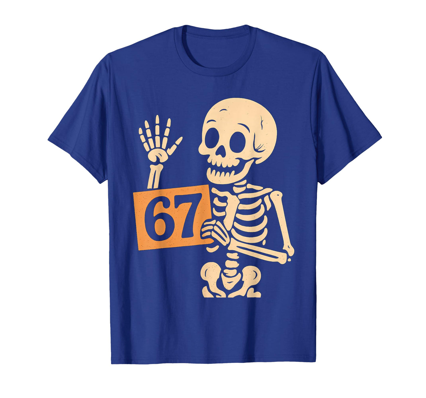 67 Meme Humor 6-7 Funny Skeleton Six Seven Halloween T-Shirt
