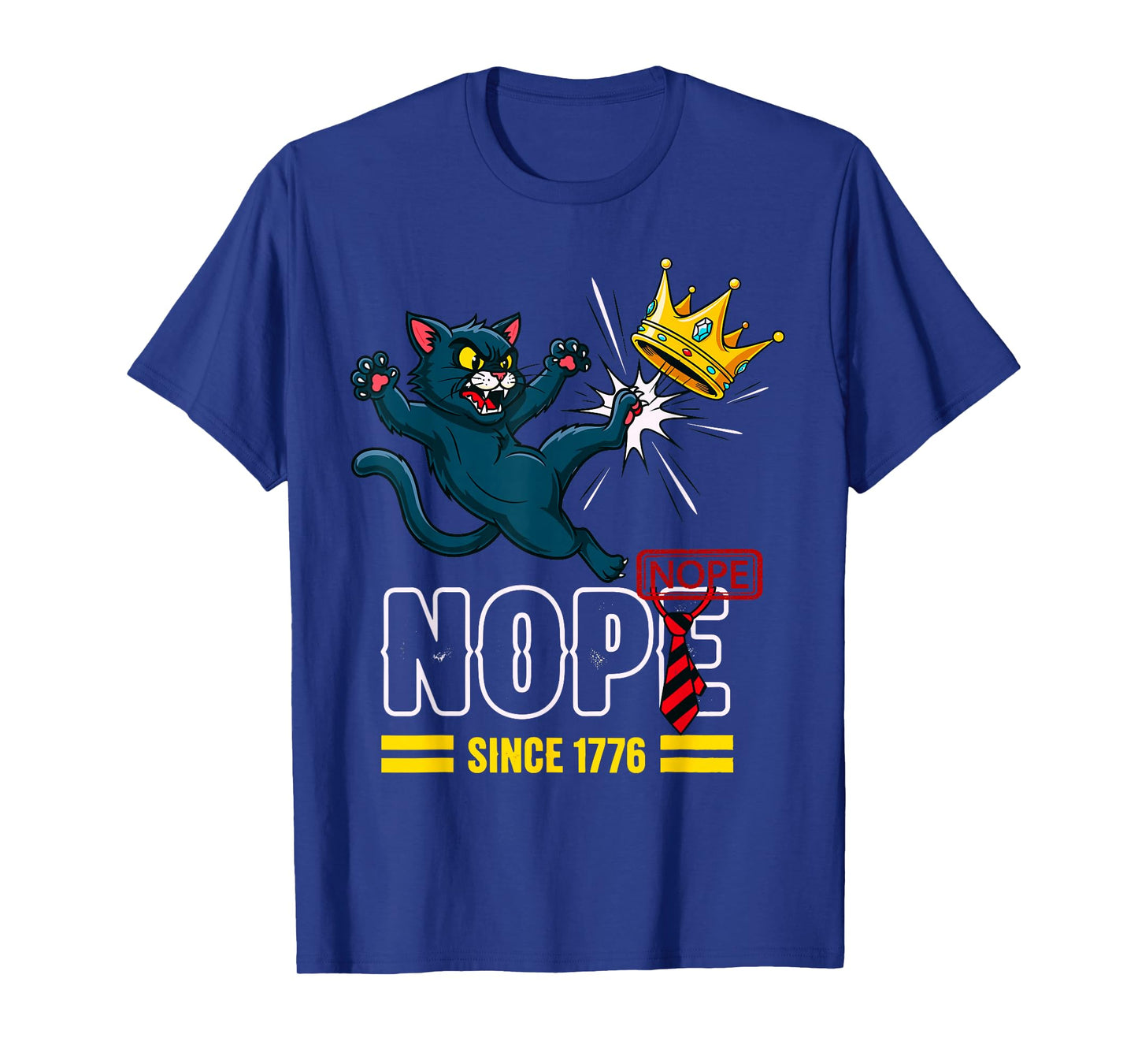 No Kings Since 1776 Angry Black Cat Funny October 18 T-Shirt