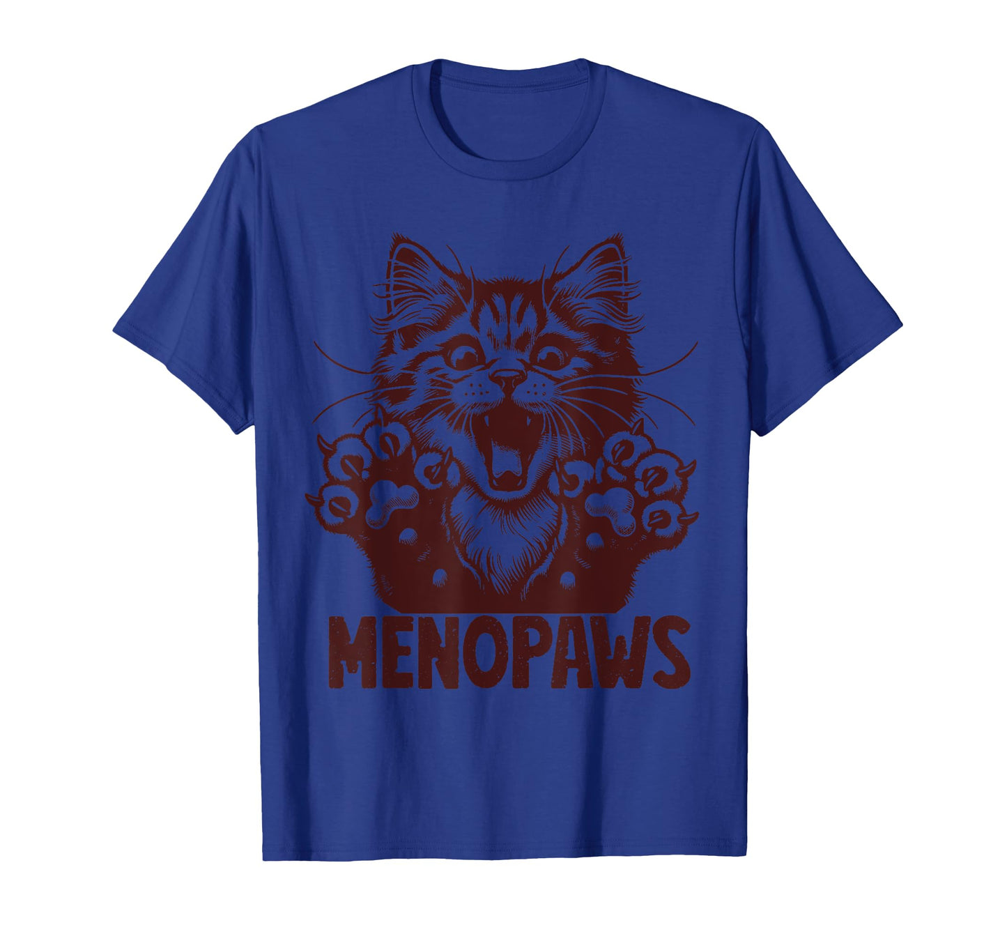 Funny Menopause Cat Pun Menopausal Women's Gag Joke Humor T-Shirt