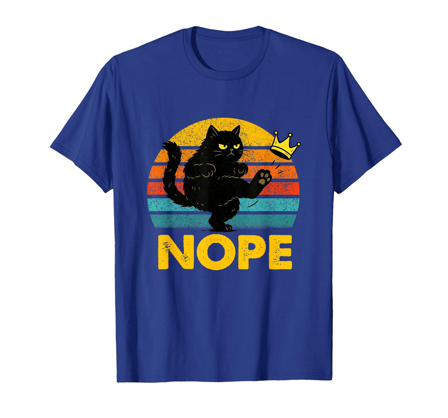 No Kings in America Black Cat Meme Funny Cat Lover T-Shirt