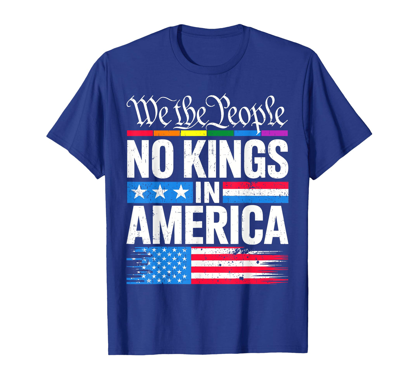 No Kings In America Shirt Rejecting Kings Patriotic USA Men T-Shirt
