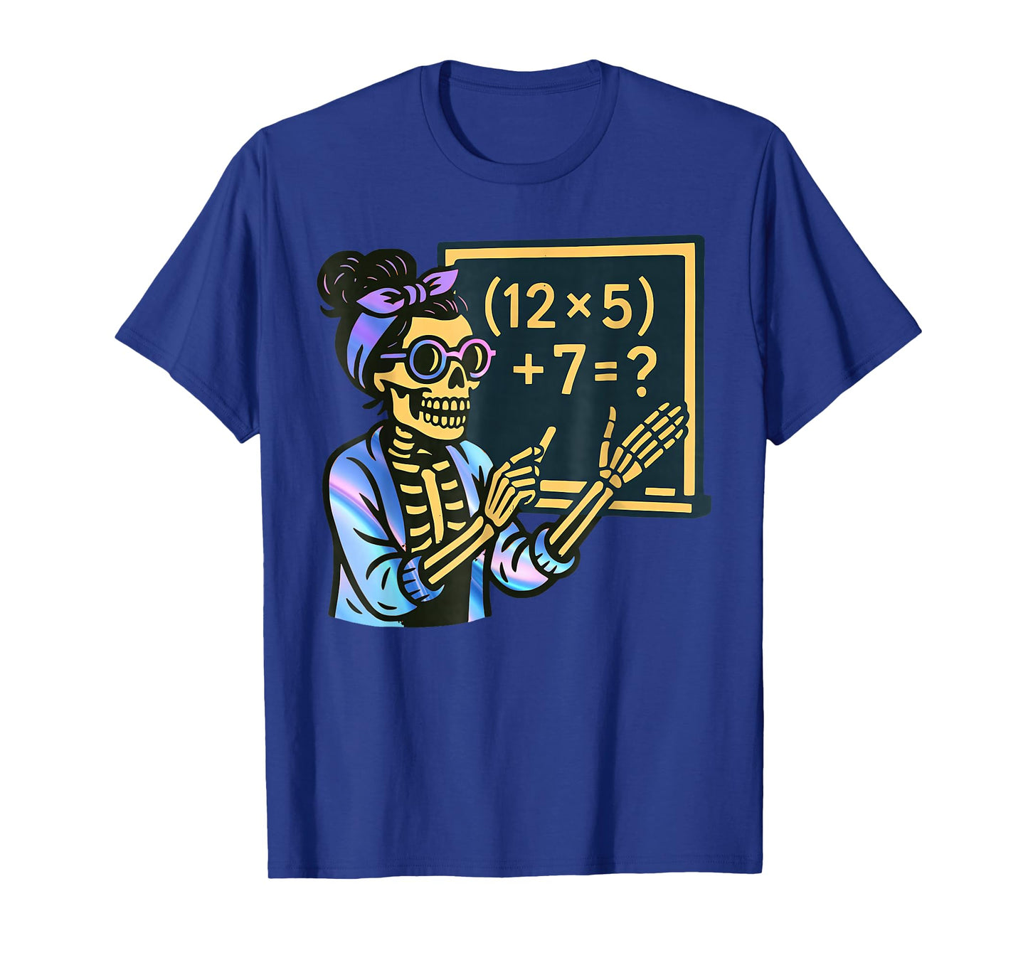 Halloween Teacher Six Seven Meme 6 7 Skeleton Spooky Costume T-Shirt
