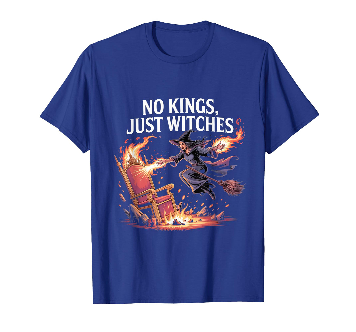 No Kings Just Witches Empowering Witchcraft Halloween T-Shirt