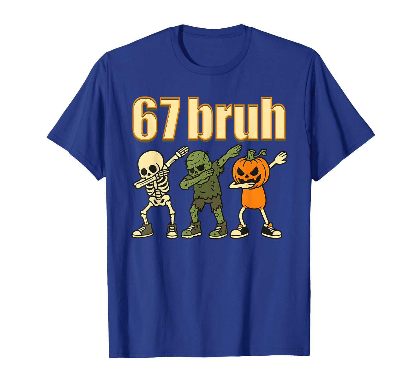 67 Halloween Bruh Funny Brainrot Meme Six Seven Boys Kids T-Shirt