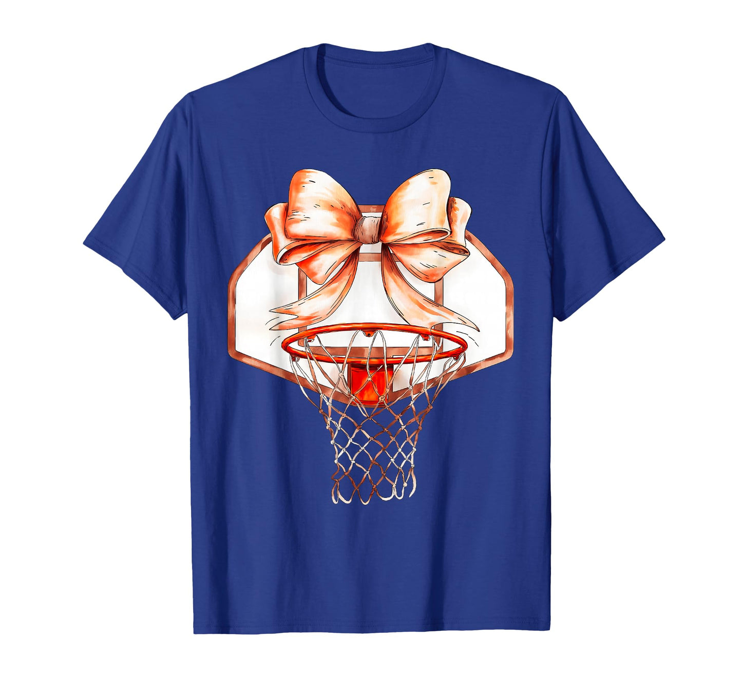 Basketball Sports Mom Game Day Bow Basketball Girl Gift T-Shirt