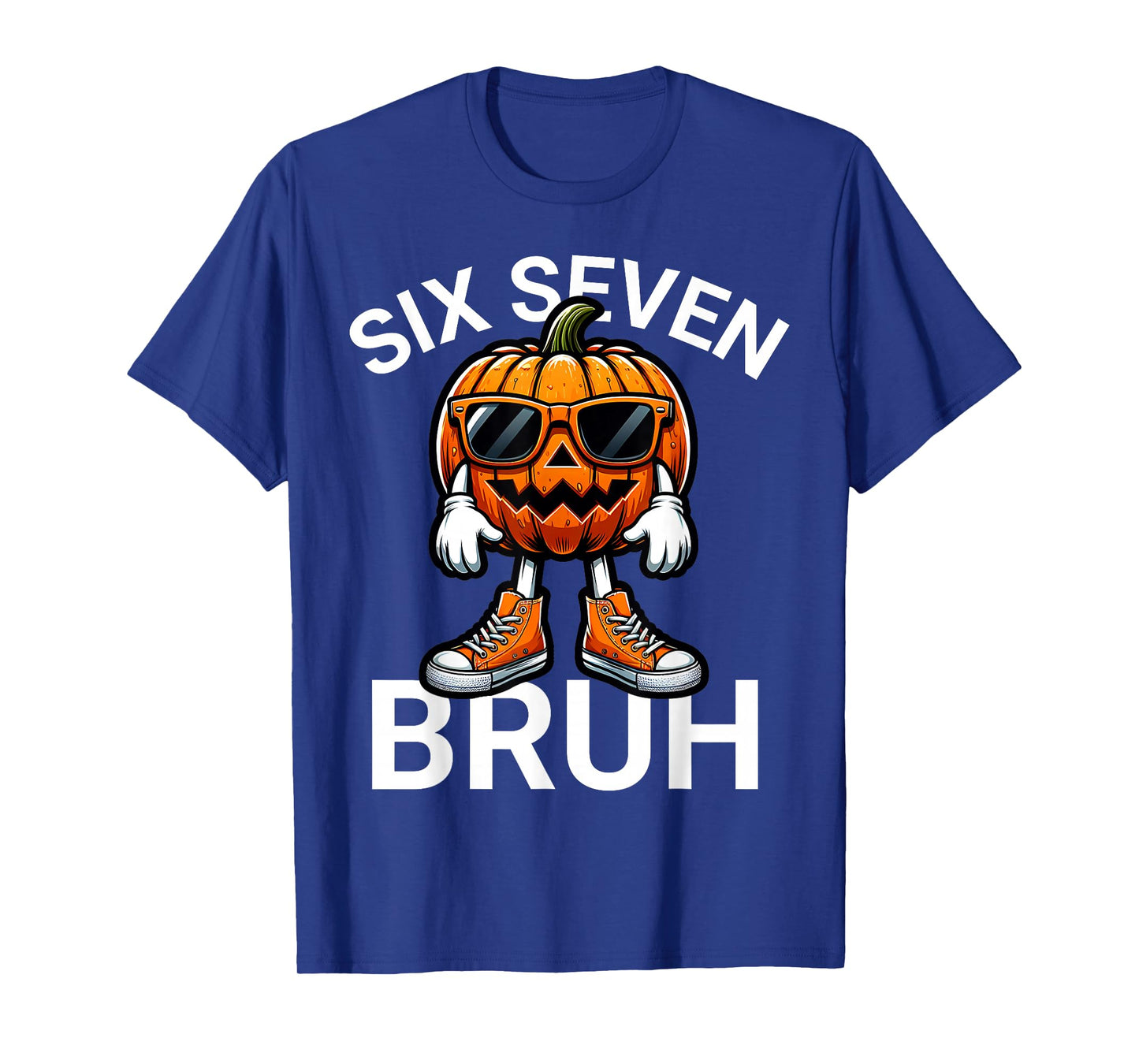 67 Halloween Funny Six Seven Meme Brainrot Pumpkin Kids Bruh T-Shirt