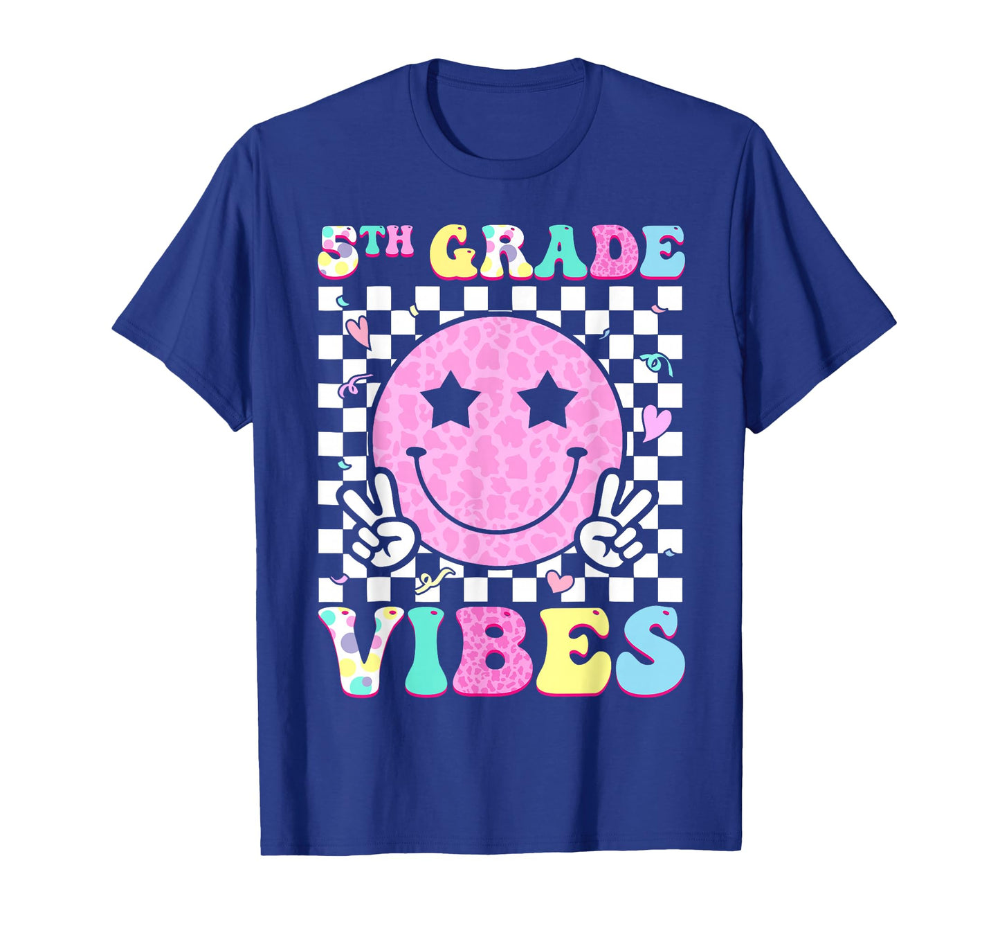 5th Grade Vibes Groovy Back to School Fifth Grade Girls Kids T-Shirt