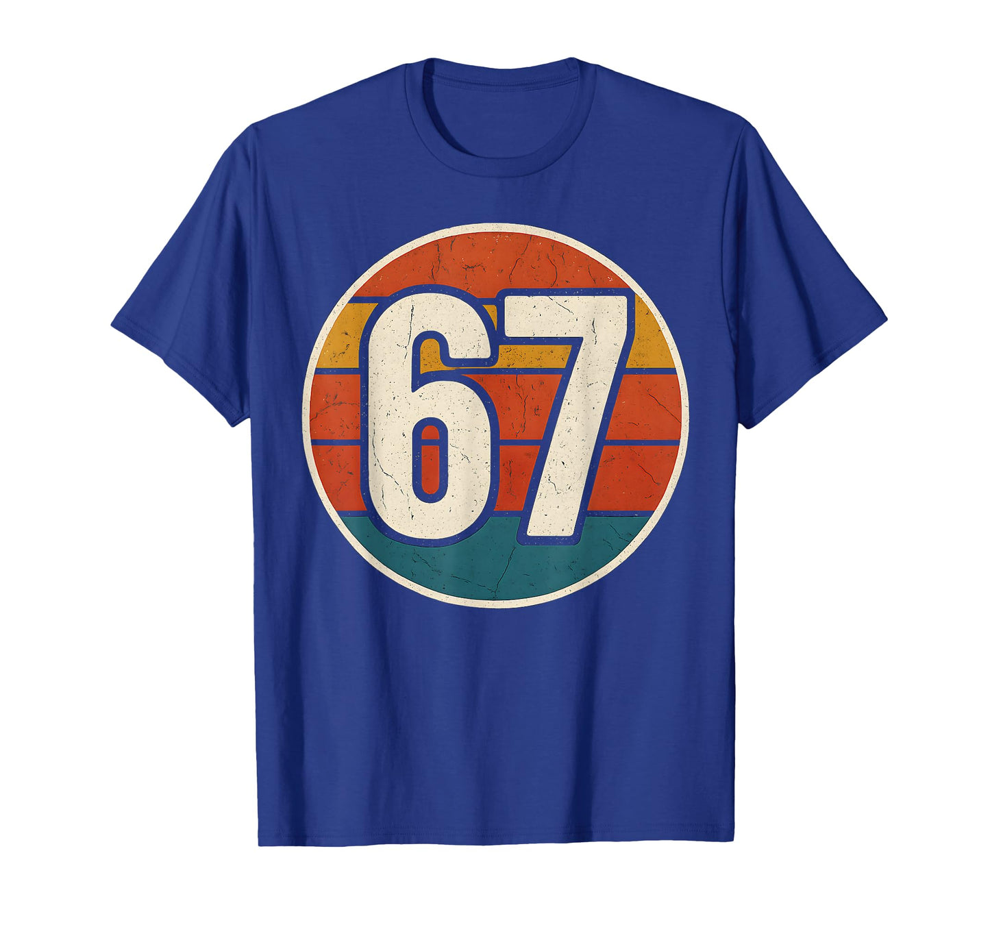 67 Meme 6 7 Numbers Retro Six Seven Vintage Funny Boys Kids T-Shirt